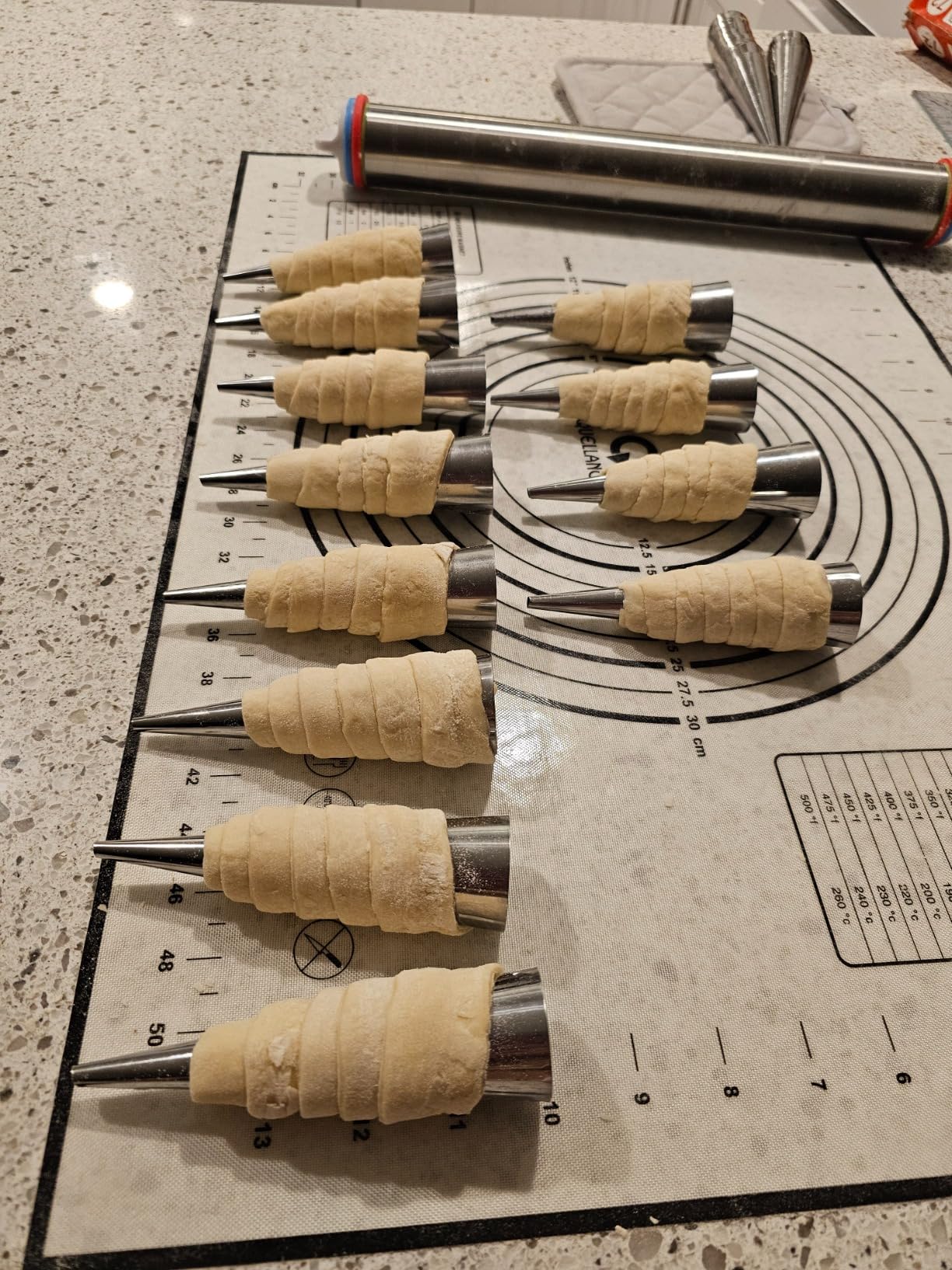 Cream Horn Molds 16pcs Large Size 4.7 inch Baking Cones Stainless Steel Roll Horn Forms Conical Danish Pastry Croissant Cones Moulds customer photo 2