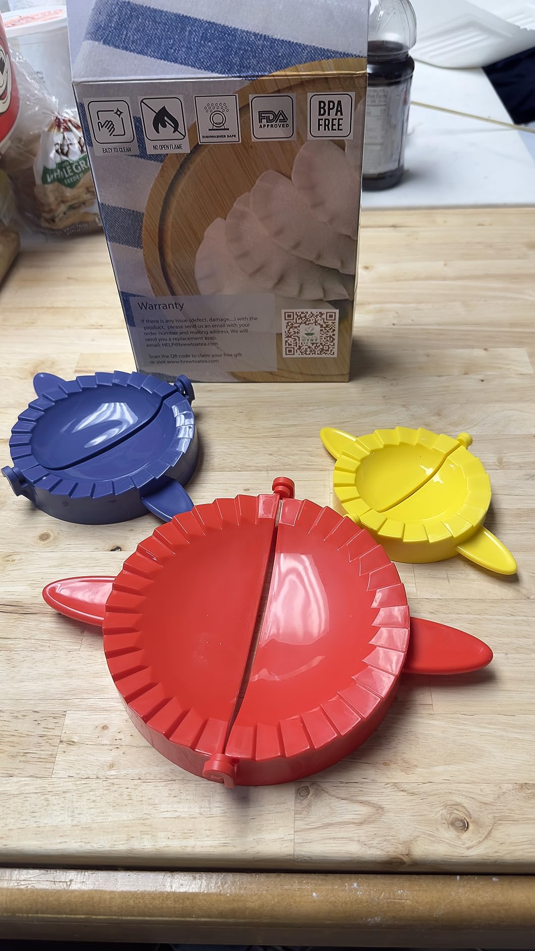 BTaT- Dough Press Set, 3 Pack, Dumpling, Empanada, Pastry and Turnover Press, Hand Pie Maker, Meat Pie Cutter customer photo 1