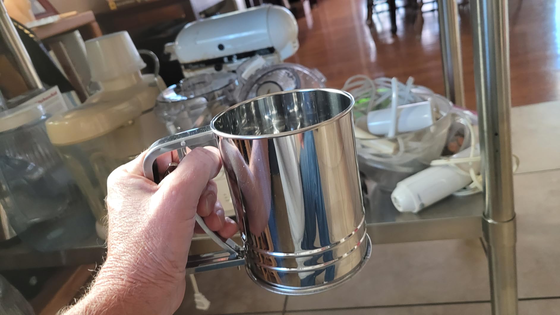 Flour Sifter , 3 Cup Stainless Steel , Great Double-layer Baking Sifters for all Baking Flour and Powdered sugar, Flour Strainer customer photo 1