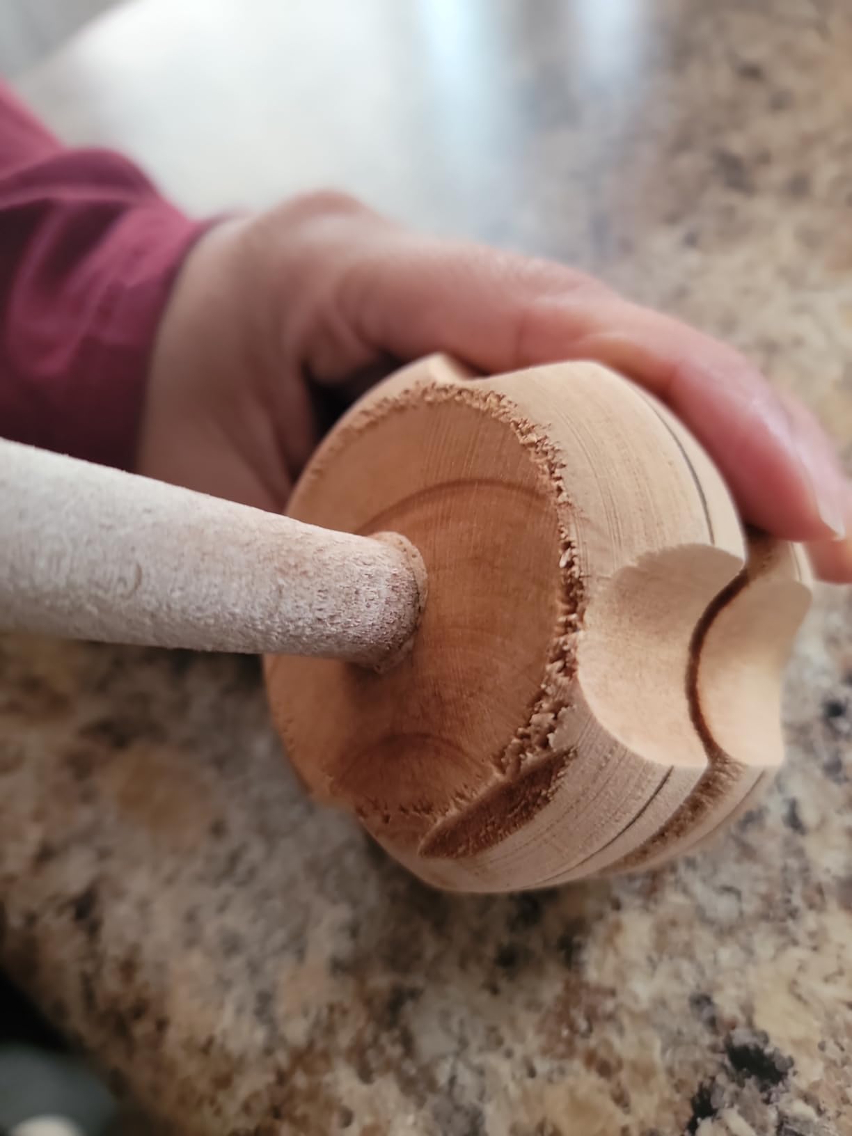 Molinillo de Madera Handmade Wooden Whisk Frother - Milkshakes, Chocolate - Imported from Colombia customer photo 2