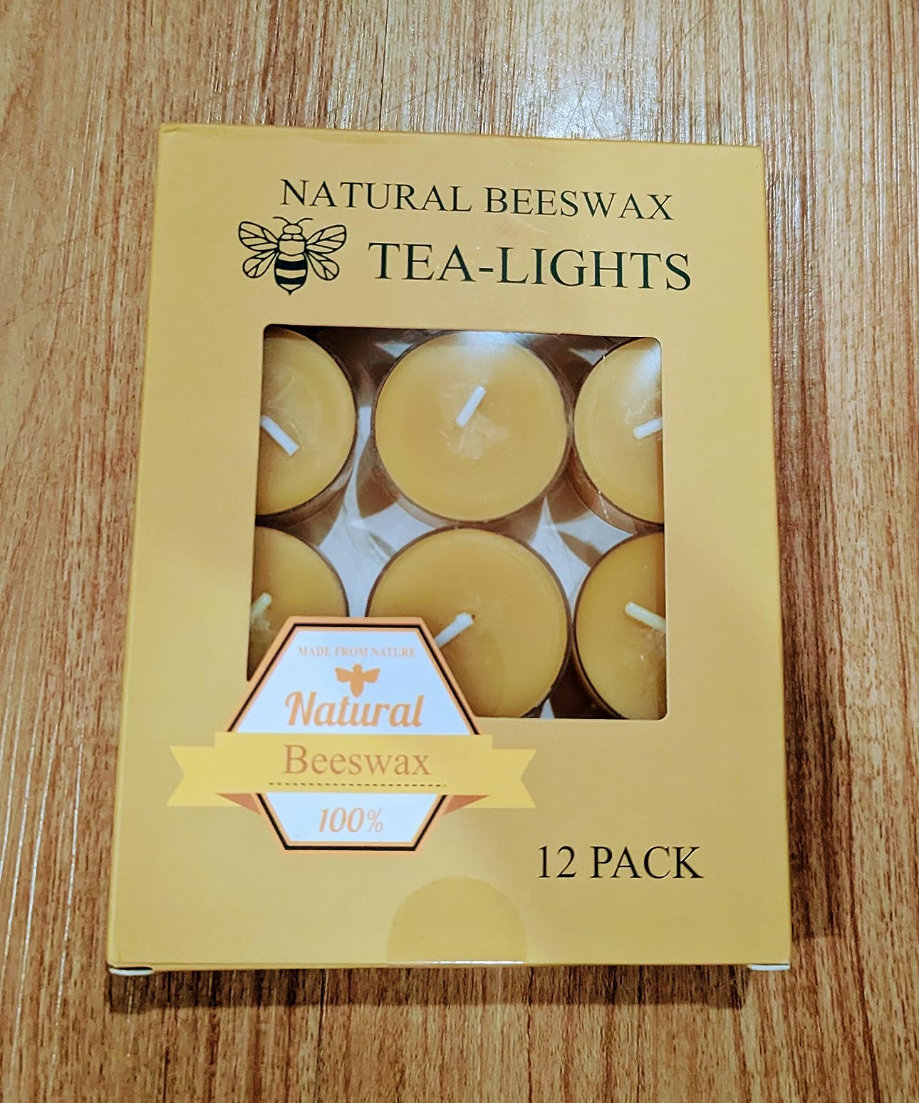 Natural Yellow Beeswax Tealight Candles - 12pcs - Organic Candle Natural Scent Smokeless Clean Burning Customer Review Natural Yellow Beeswax Tealight Candles - 12pcs - Organic Candle Natural Scent Smokeless Clean Burning - Customer Photo 1
