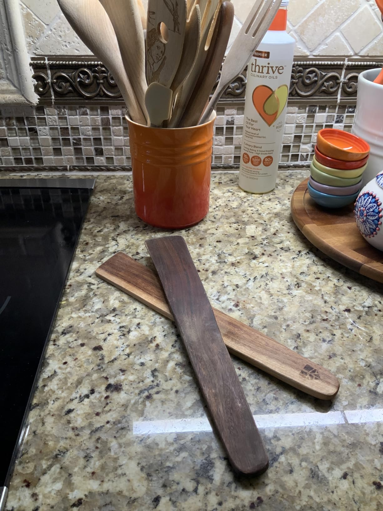 Wooden Spatula for Cooking Set of 2 – 12 Inch Teak Spatula Turner & Flipper for Cast Iron, Flat Egg & Pancake Scraper – Utensils by Woodenhouse - Customer Photo 1
