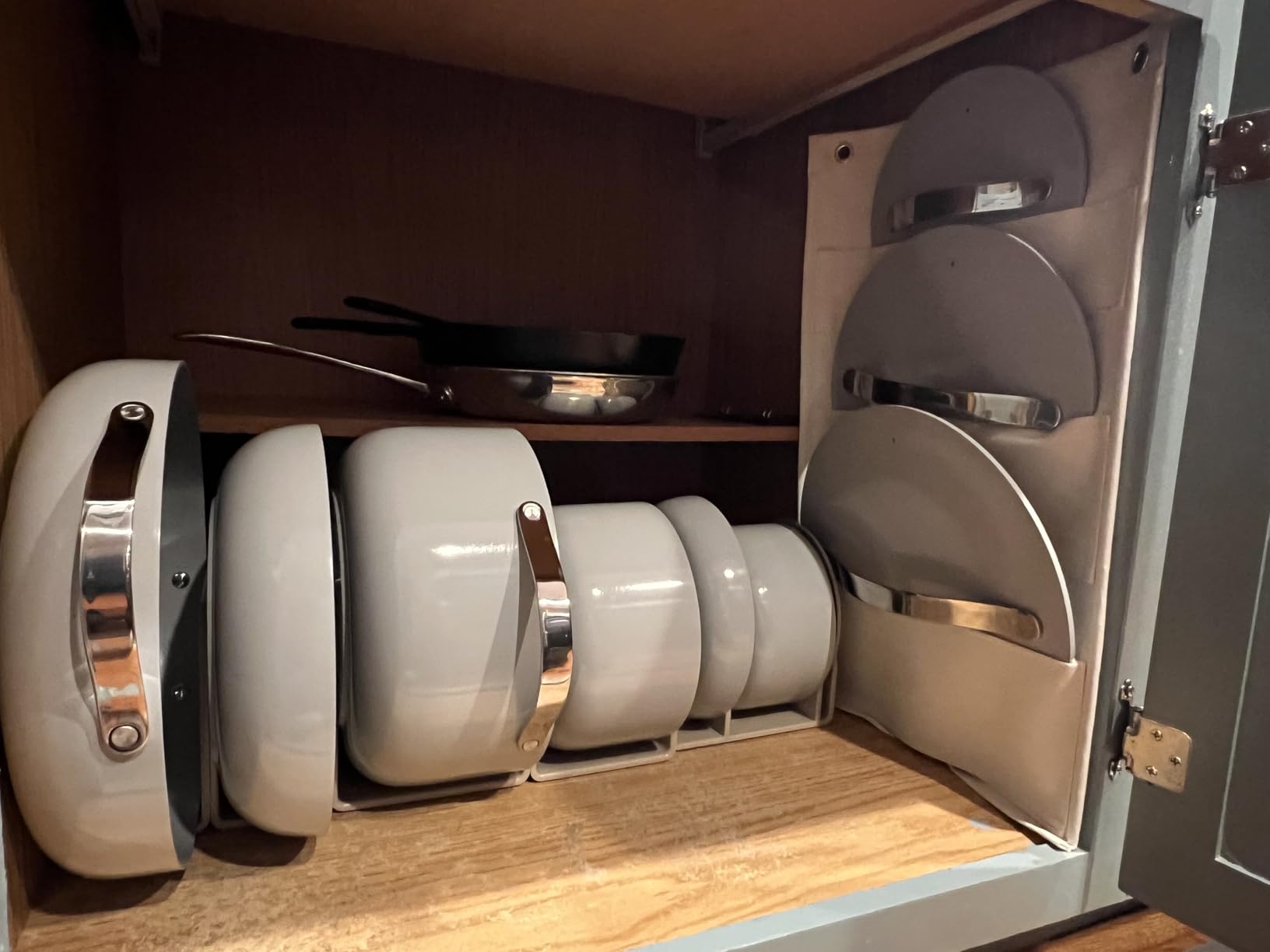 Caraway Non-stick Ceramic Cookware Set (12 Piece) Pots, Pans, Lids and Kitchen Storage - PFAS & PFOA Free - Oven Safe Pan Set & Compatible with All Stovetops - Cream - Customer Photo 2