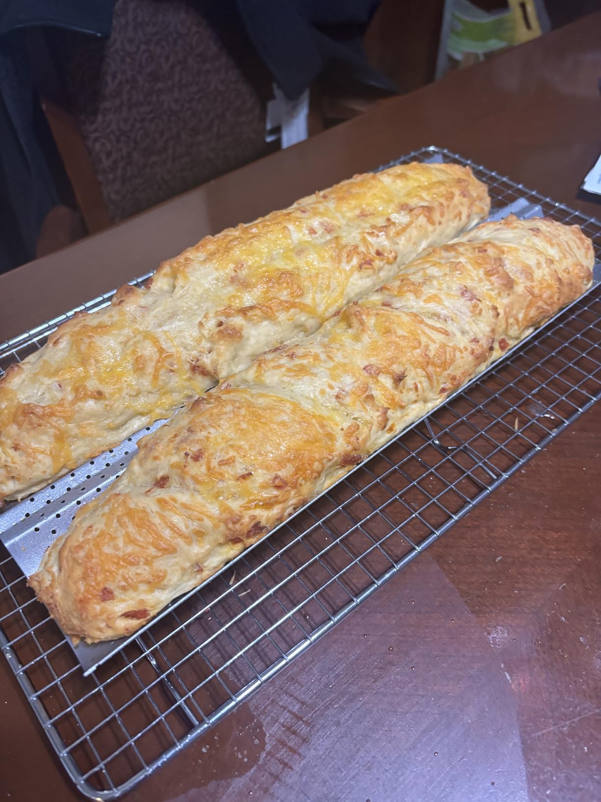 KITESSENSU Nonstick Baguette Pans for French Bread Baking, Perforated 4 Loaves Baguettes Bakery Tray, 15