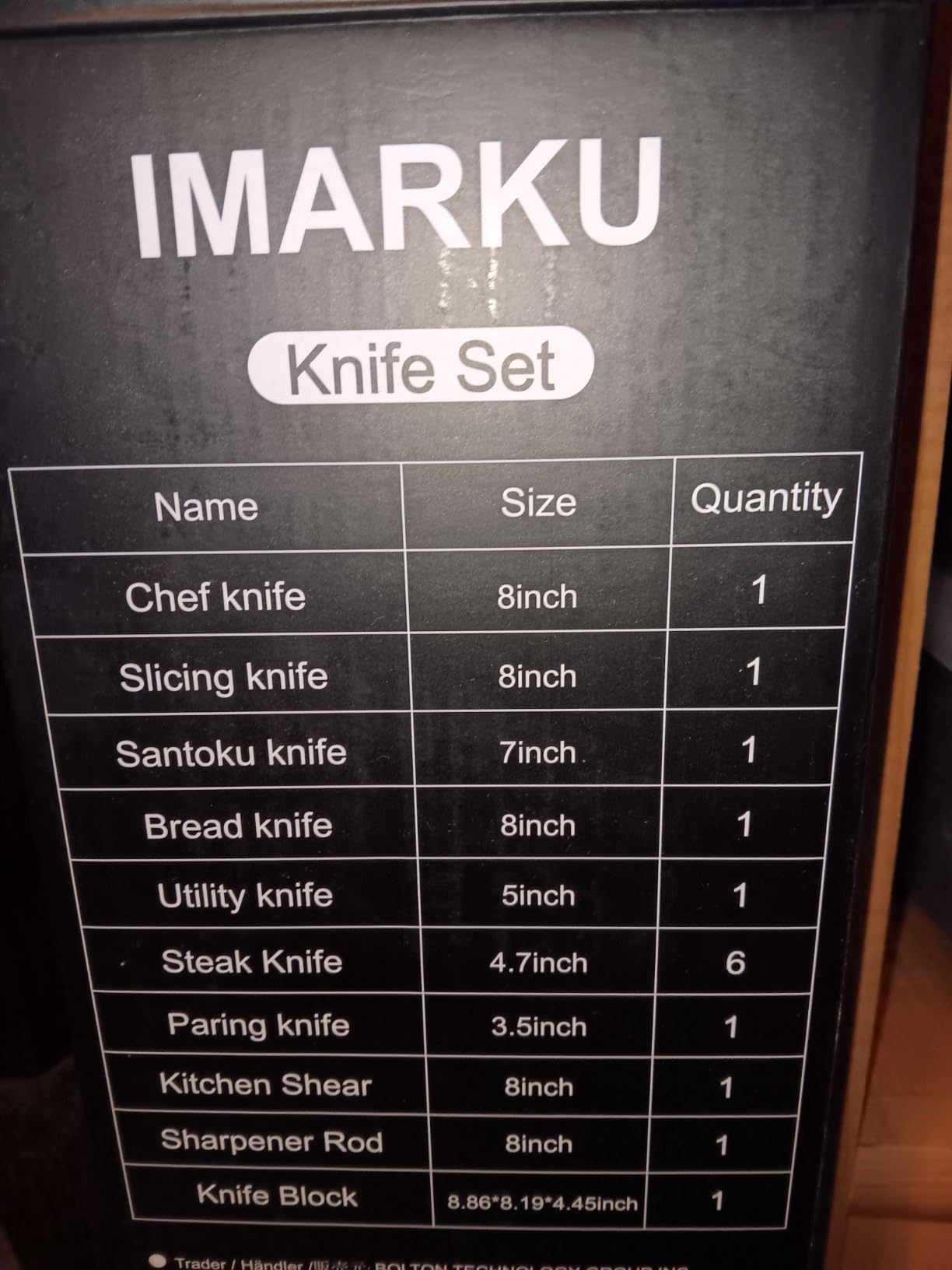 imarku Knife Set - Kitchen Knife Set 15 Pieces Japanese Stainless Steel Knife Block Set with Sharpener - Dishwasher Safe Kitchen's Knives - Ultra Sharp Chef Knife Set for Kitchen - Customer Photo 2