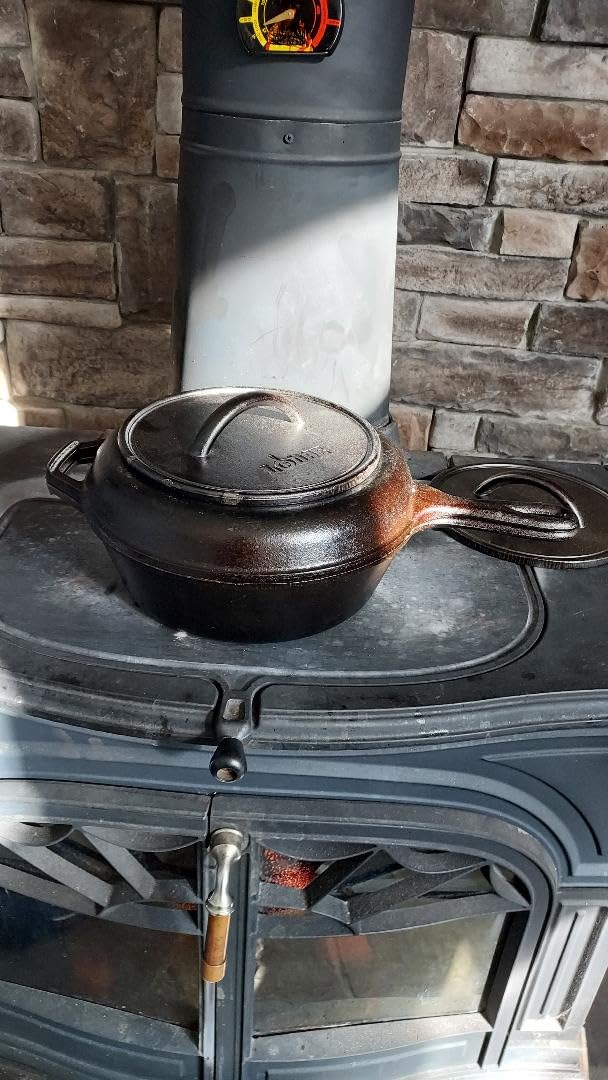 Lodge Pre-Seasoned Round Cast Iron Press - Cast Iron Griddle Press for a Restaurant-Quality Sear - Unparalleled Heat Retention - Use on Stove or Grill - 8 Inch customer photo 1