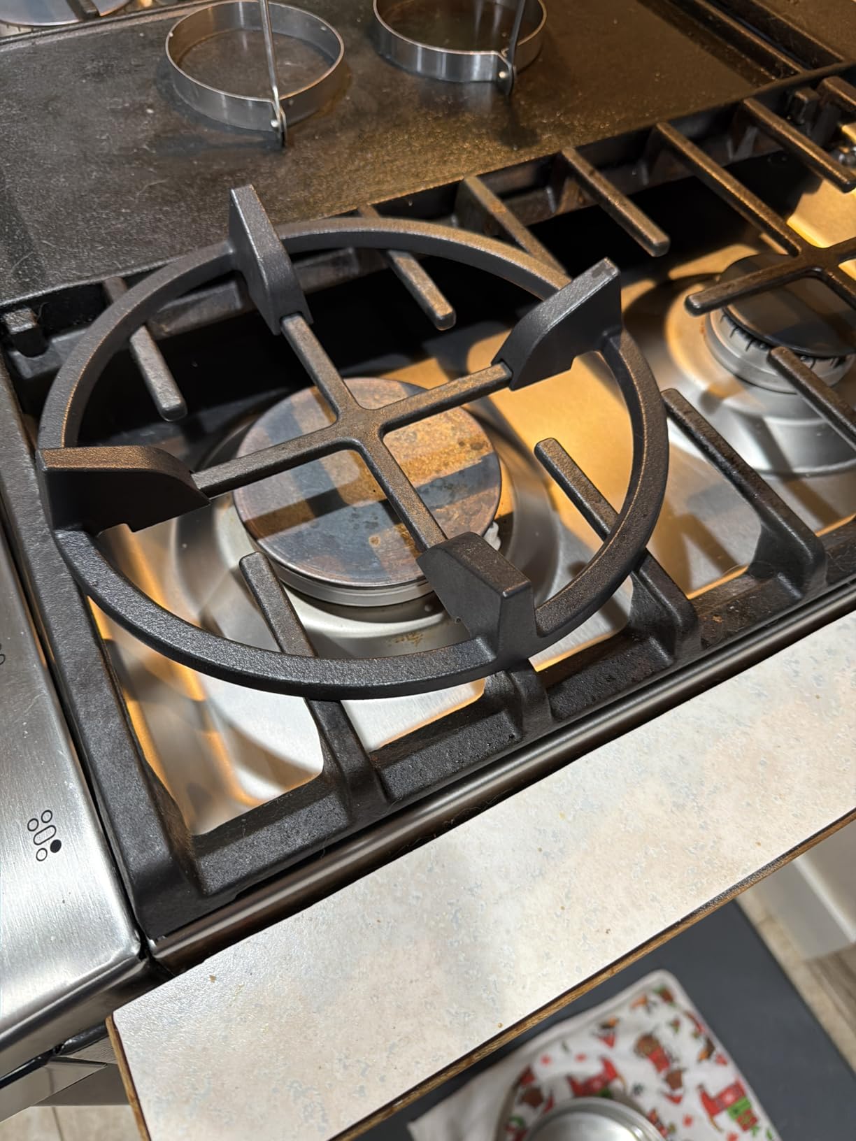 Wok Ring, Replacement Parts Cast Iron Wok Support Ring for Gas Stove Burner Grate Samsung, GE, Kitchenaid, LG, Whirlpool, Frigidaire, Kenmore Etc Gas Stove Stand Rack Accessories customer photo 1