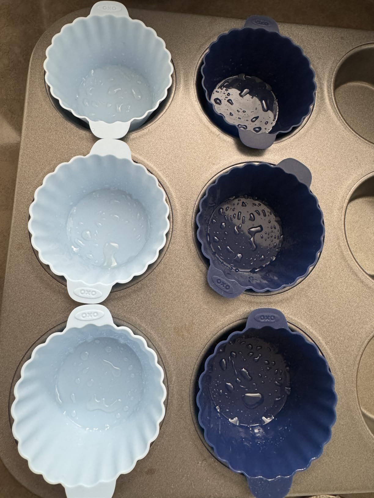 OXO Good Grips Silicone Baking Cups, Pack of 12, Reusable, BPA-Free, Dishwasher Safe, Non-Stick, Food Grade, Cupcake Cups, Muffin Cups, Cupcake Liners, Muffin Liners customer photo 1