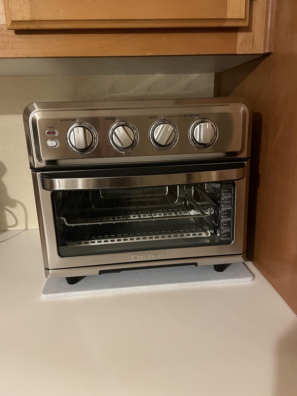 Cuisinart Air Fryer Toaster Oven, 1800W, 8-in-1 with Air Fry, Convection, Broil & Warm, 0.6 Cubic Feet, 60-Minute Timer, TOA-70NAS, Stainless Steel - Customer Photo 2
