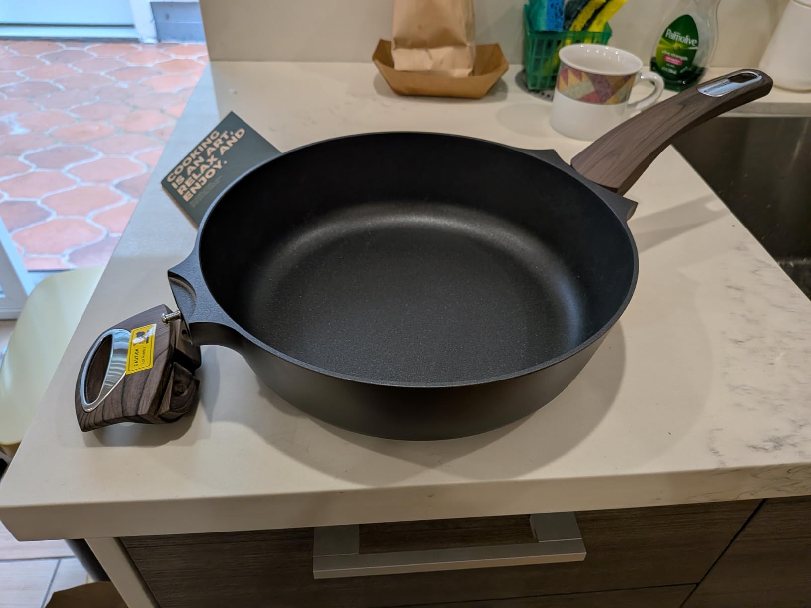 SENSARTE Nonstick Frying Pan Skillet with Lid, 12 Inch Large Deep Frying Pan, 5 Qt Non Stick Saute Pan with Cover, Induction Pan, Healthy Non Toxic Cooking Pan with Helper Handle, PFOA PFOS Free - Customer Photo 4