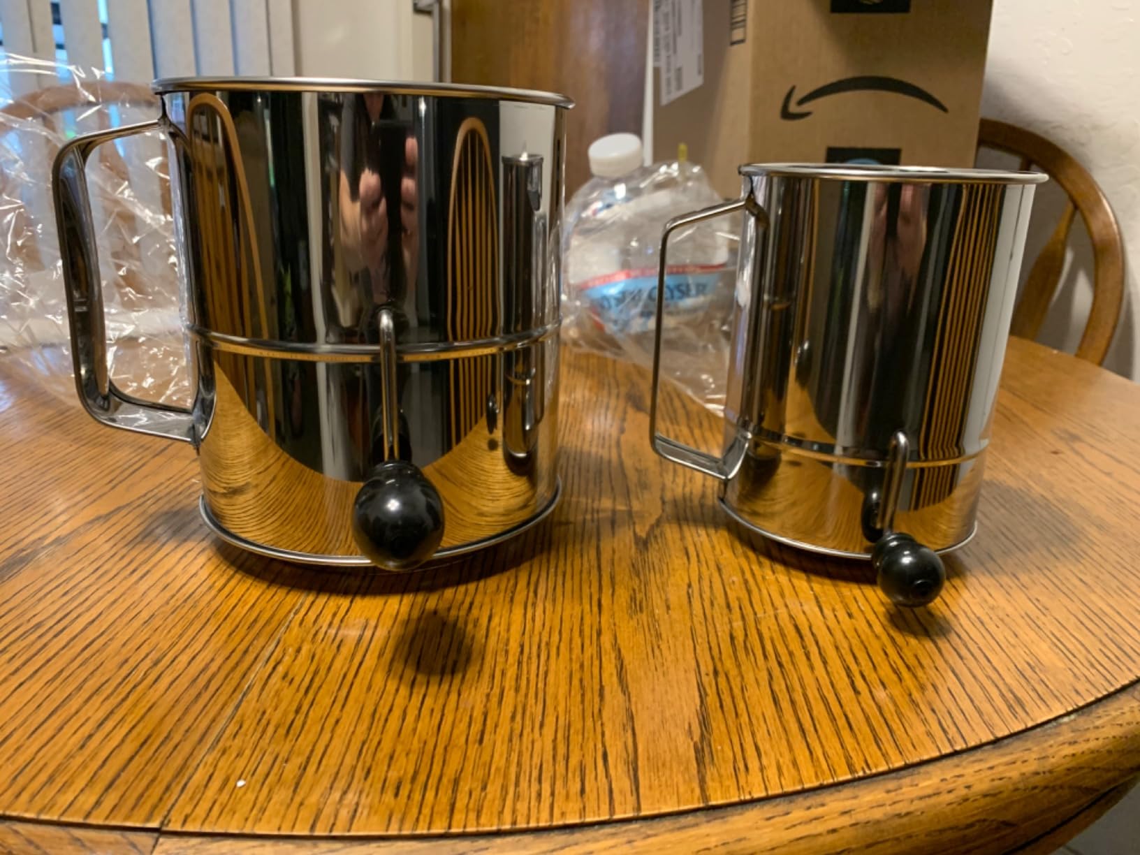 PIQUEBAR Flour Sifter - 5 Cup Fine Mesh Hand Crank Sifter Stainless Steel with Agitator Wire Loop for Baking, Powdered Sugar Duster Set customer photo 1