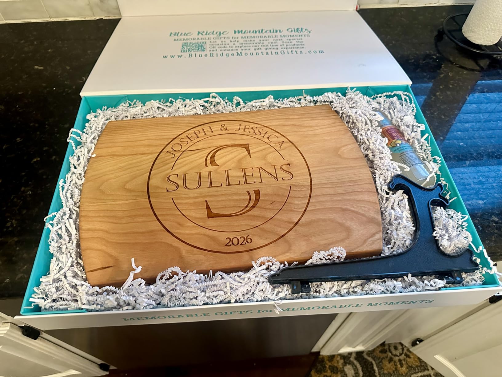 Blue Ridge Mountain Gifts Personalized Wood Cutting Board Laser Engraved Anniversary or Wedding Gift Custom Charcuterie Board Personalized Mother's Day Gift Customer Review Blue Ridge Mountain Gifts Personalized Wood Cutting Board Laser Engraved Anniversary or Wedding Gift Custom Charcuterie Board Personalized Mother's Day Gift - Customer Photo 1