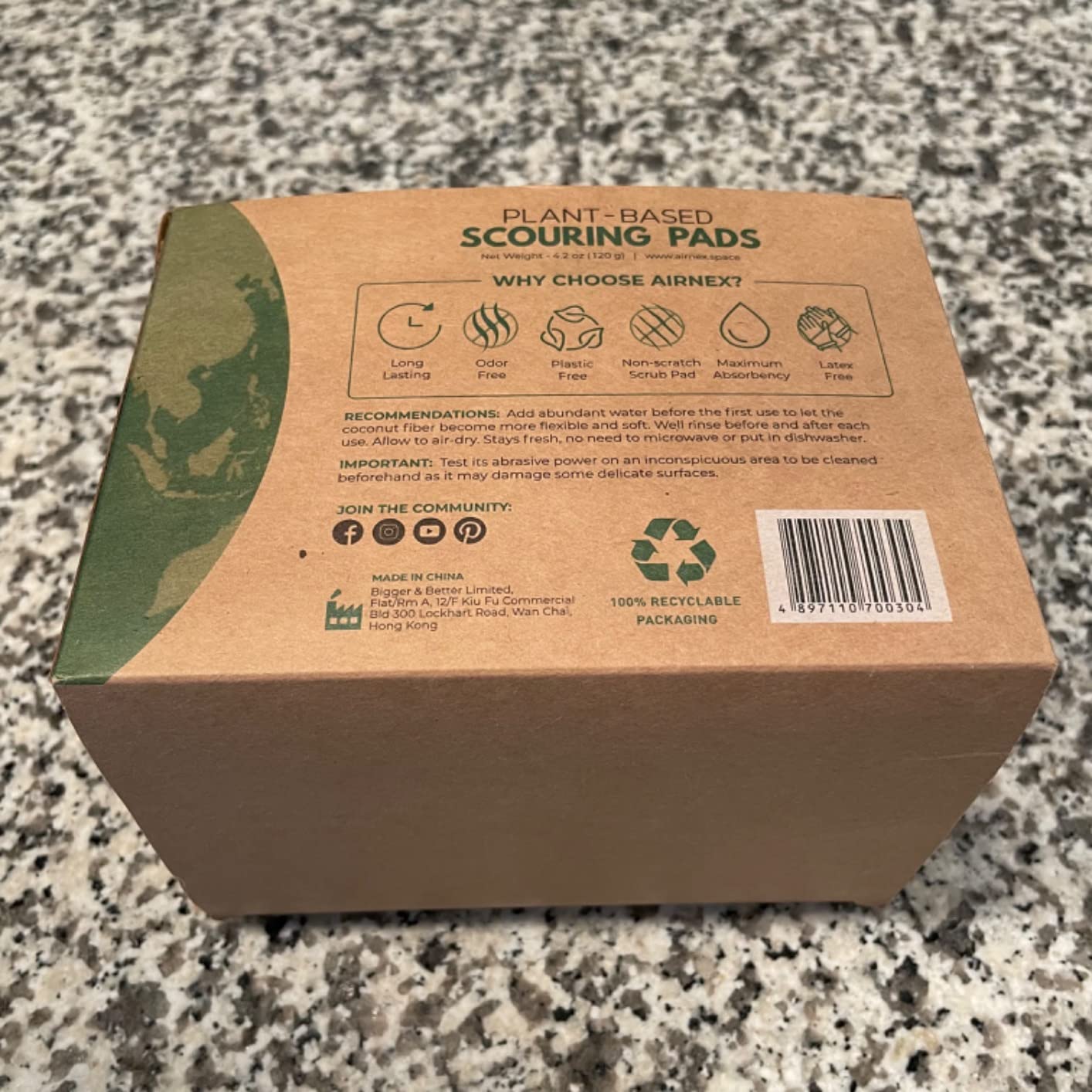 Plant-Based Scouring Pads for Dishes - Coconut Husk Non Scratch Scrub Pads - Natural Kitchen Scrubbing Pads for Pots & Pans - Eco Friendly & Non Abrasive Dish Scrubber Pads - Pack of 24 - Customer Photo 2