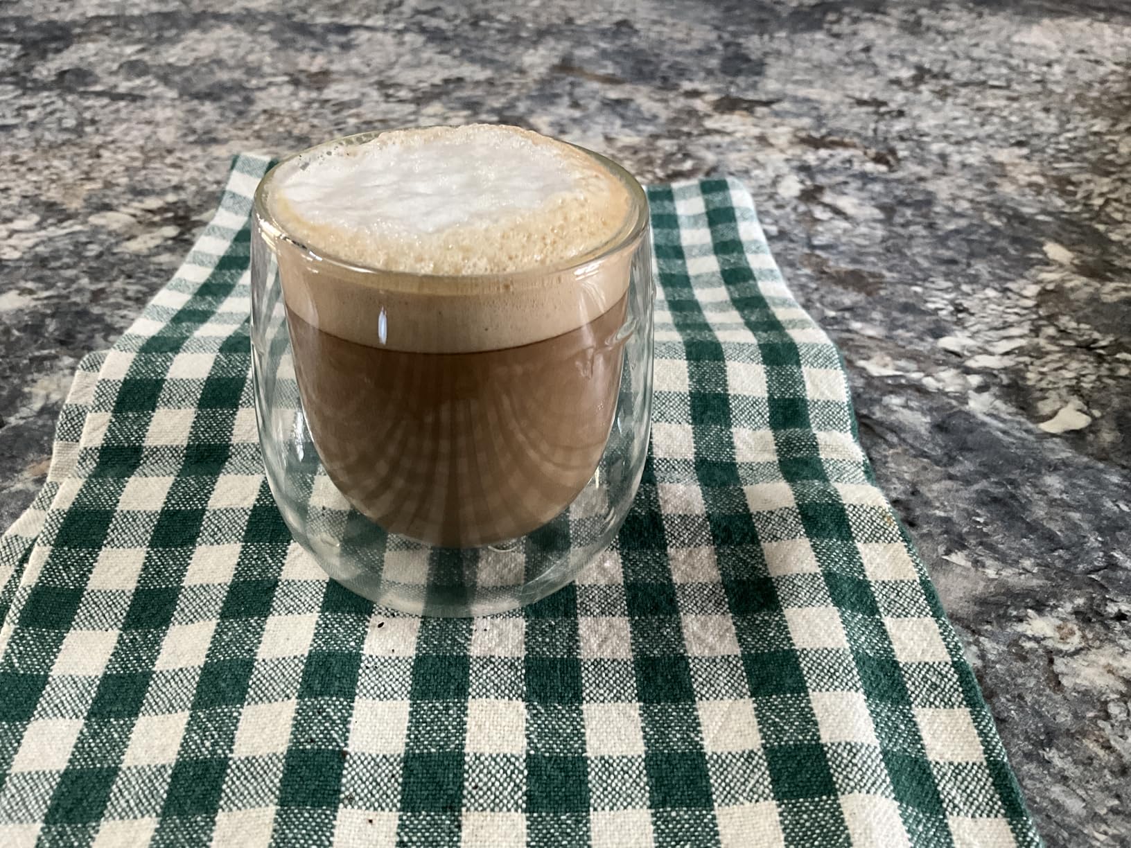 glastal Espresso Cups 4 oz Double Walled Glasses Coffee Mugs Set of 2, Clear Glass Coffee Cups Insulated Espresso Mug 120 ml (full capacity) Borosilicate Double Wall Glass Cup, German Quality - Customer Photo 2