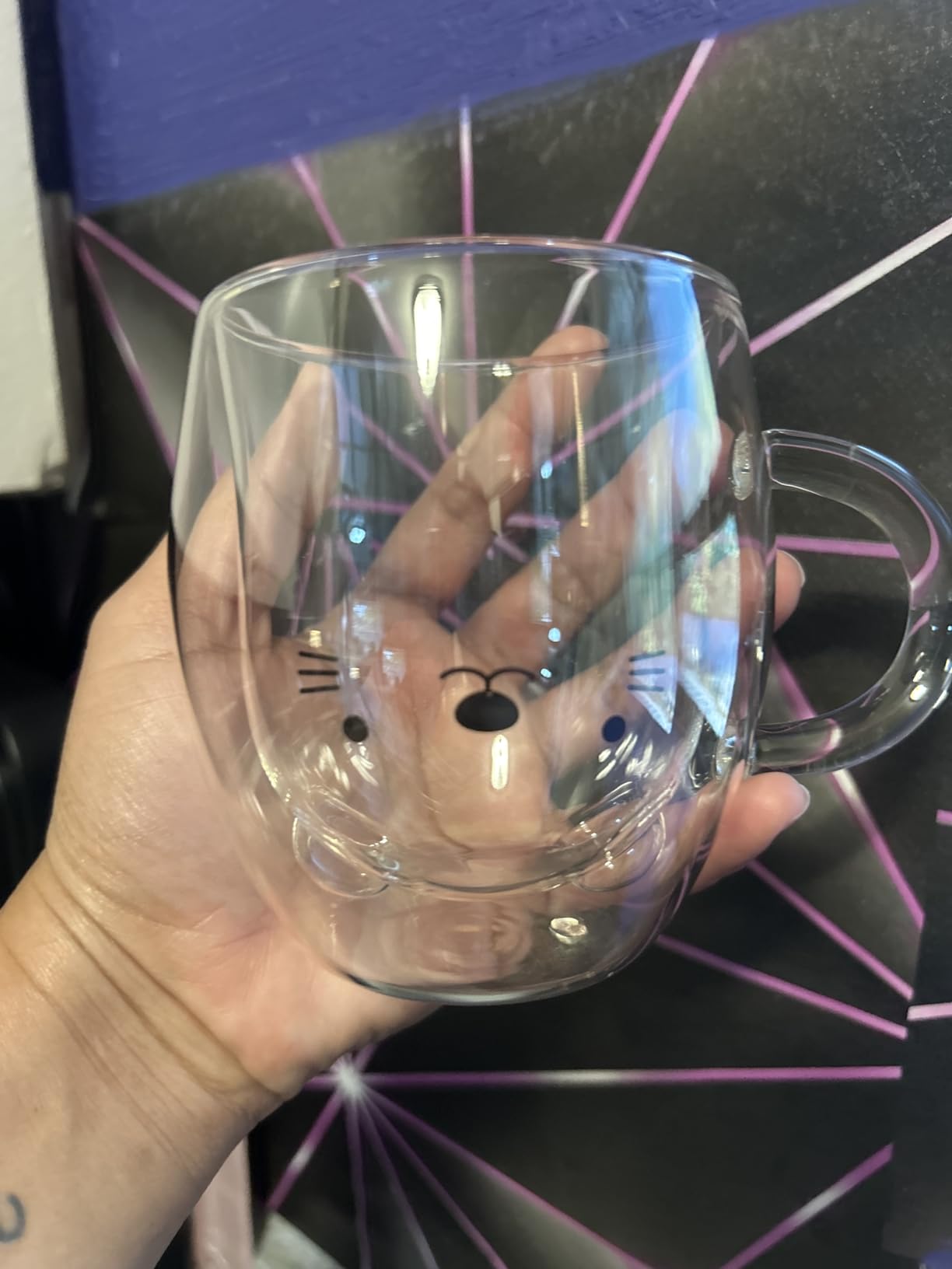 ecooe Double Walled Glass Coffee Mug 12 oz Latte Cappuccino Cups Set of 2, Clear Glass Coffee Cups with Handle, 350 ml Insulated Coffee Cup Borosilicate Heat Resistant Glass Mug Tea Cup Customer Review ecooe Double Walled Glass Coffee Mug 12 oz Latte Cappuccino Cups Set of 2, Clear Glass Coffee Cups with Handle, 350 ml Insulated Coffee Cup Borosilicate Heat Resistant Glass Mug Tea Cup - Customer Photo 4