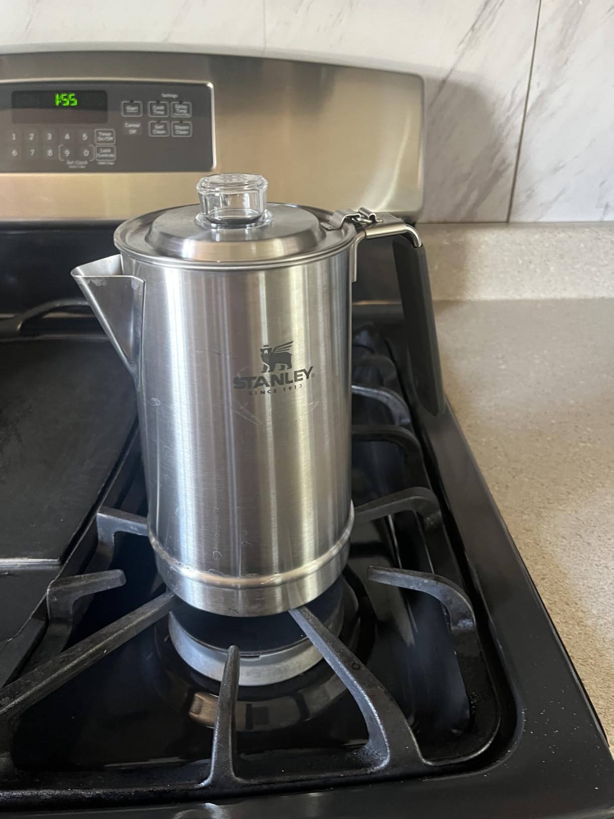 STANLEY Coffee Percolator 1.1QT, Stainless Steel Wide Mouth Coffee Press,Large Capacity, Ergonomic Handle, Dishwasher Safe customer photo 1