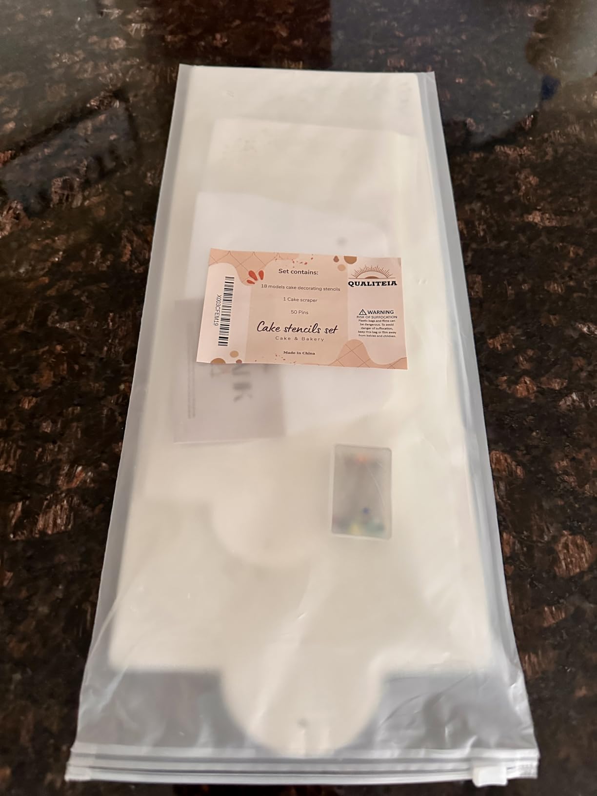 Cake Stencils - Cookie Stencils for Royal Icing, Templates for Buttercream Decorating, Baking Stencil, Mesh Reusable Spray Fondant Cookies, Paiting (18xDesigns with Scraper and 50xPins) customer photo 2