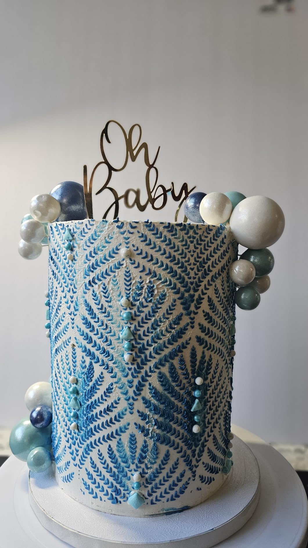 DI QIU REN 8PCS Cake Decorating Stencils & Templates, 8x9.8Inches Large Floral Cake Printing Fine Hollow Lace Cookie Fondant Dessert Cake Templates, Side Baking Mesh Stencil Tool for Cake Decor customer photo 2