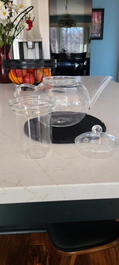 Teabloom Stovetop & Microwave Safe Glass Teapot with Removable Loose Tea Glass Infuser – Includes 2 Blooming Teas – 2-in-1 Tea Kettle and Tea Maker – Tea Purist's Choice - Customer Photo 0
