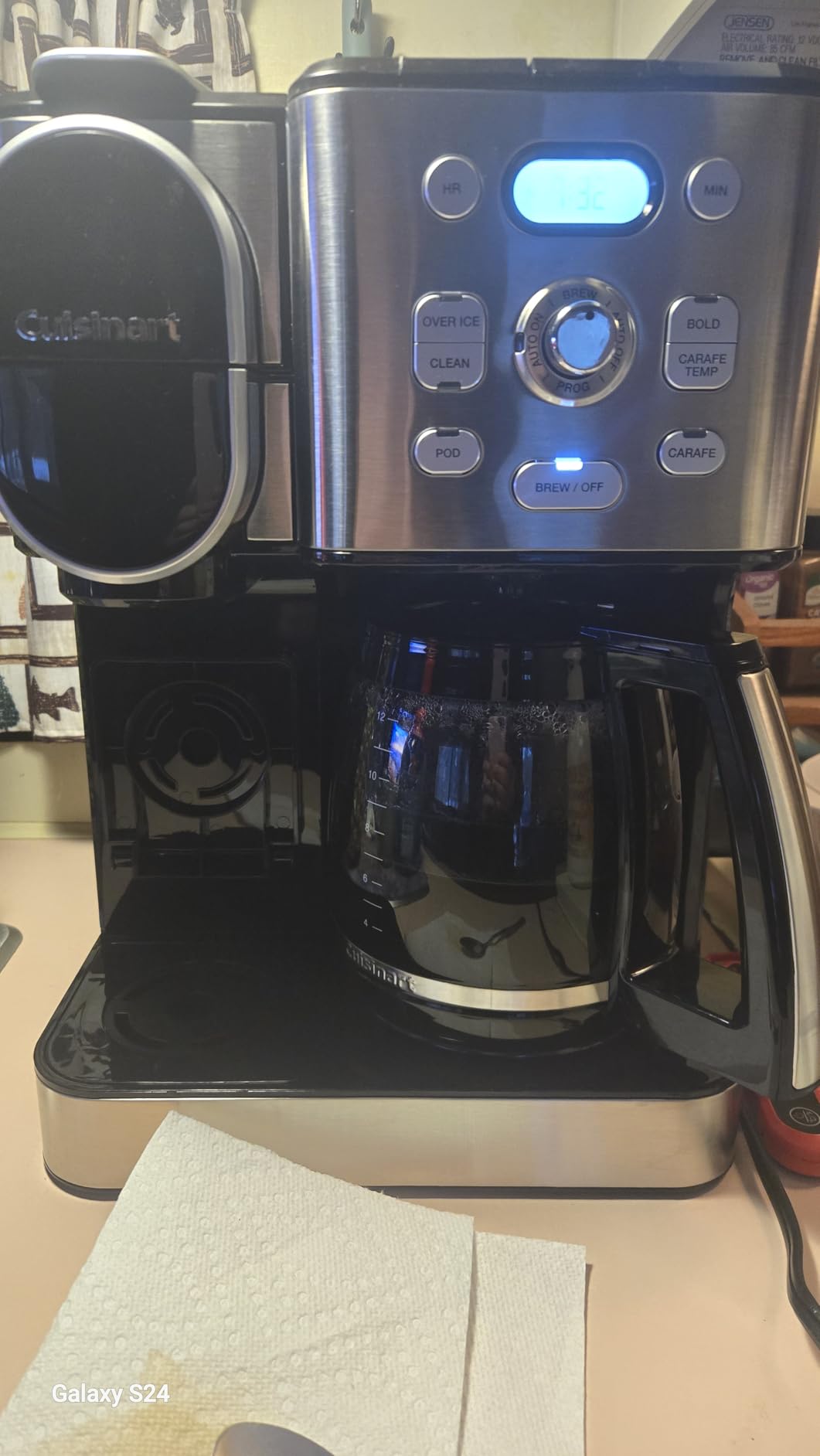 Cuisinart 12-Cup Coffee Maker, Single-Serve Brewer Glass Carafe, Automatic Hot & Iced Coffee Machine, Brew Strength Control and Pause, SS-16, Stainless Steel - Customer Photo 0