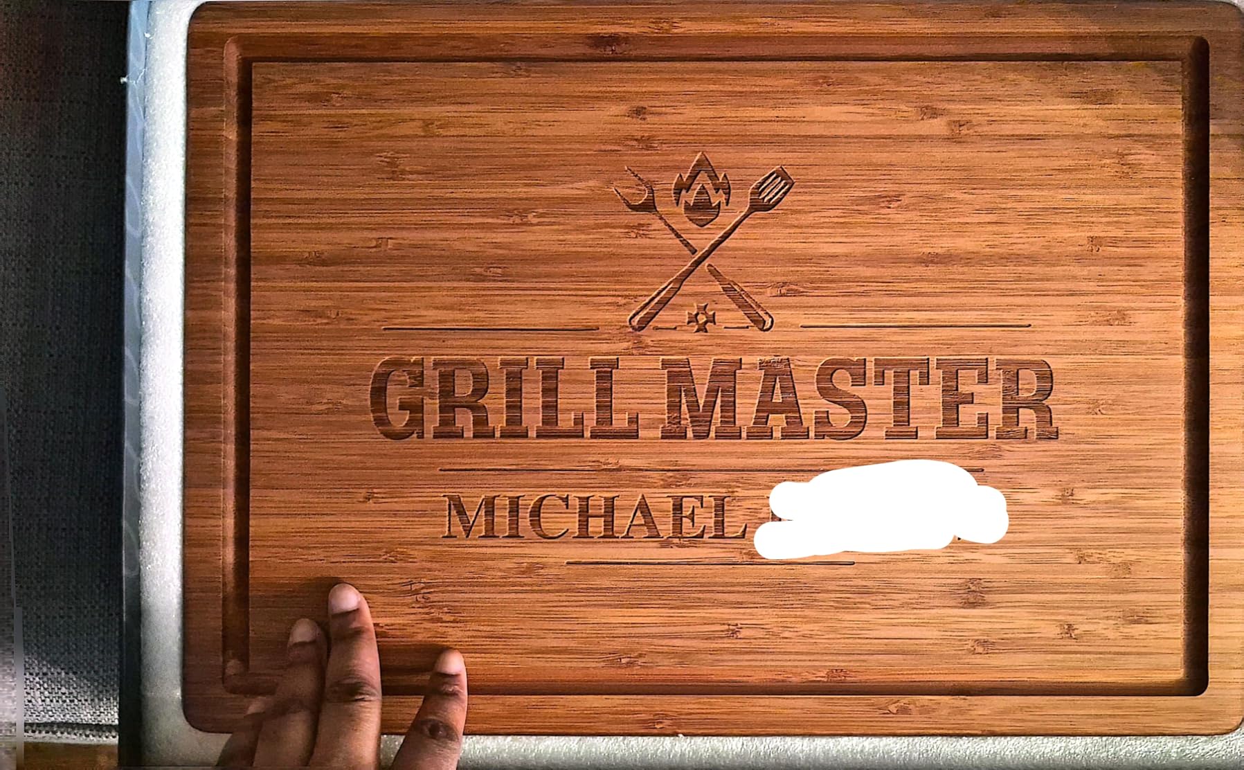 Personalized Cutting Board, Custom Bamboo Engraved Charcuterie Boards - Best Present for Wedding, Bridal Shower, Engagement, Anniversary, Housewarming, Gift Idea for Couples Bride, Parent, Family Customer Review Personalized Cutting Board, Custom Bamboo Engraved Charcuterie Boards - Best Present for Wedding, Bridal Shower, Engagement, Anniversary, Housewarming, Gift Idea for Couples Bride, Parent, Family - Customer Photo 0