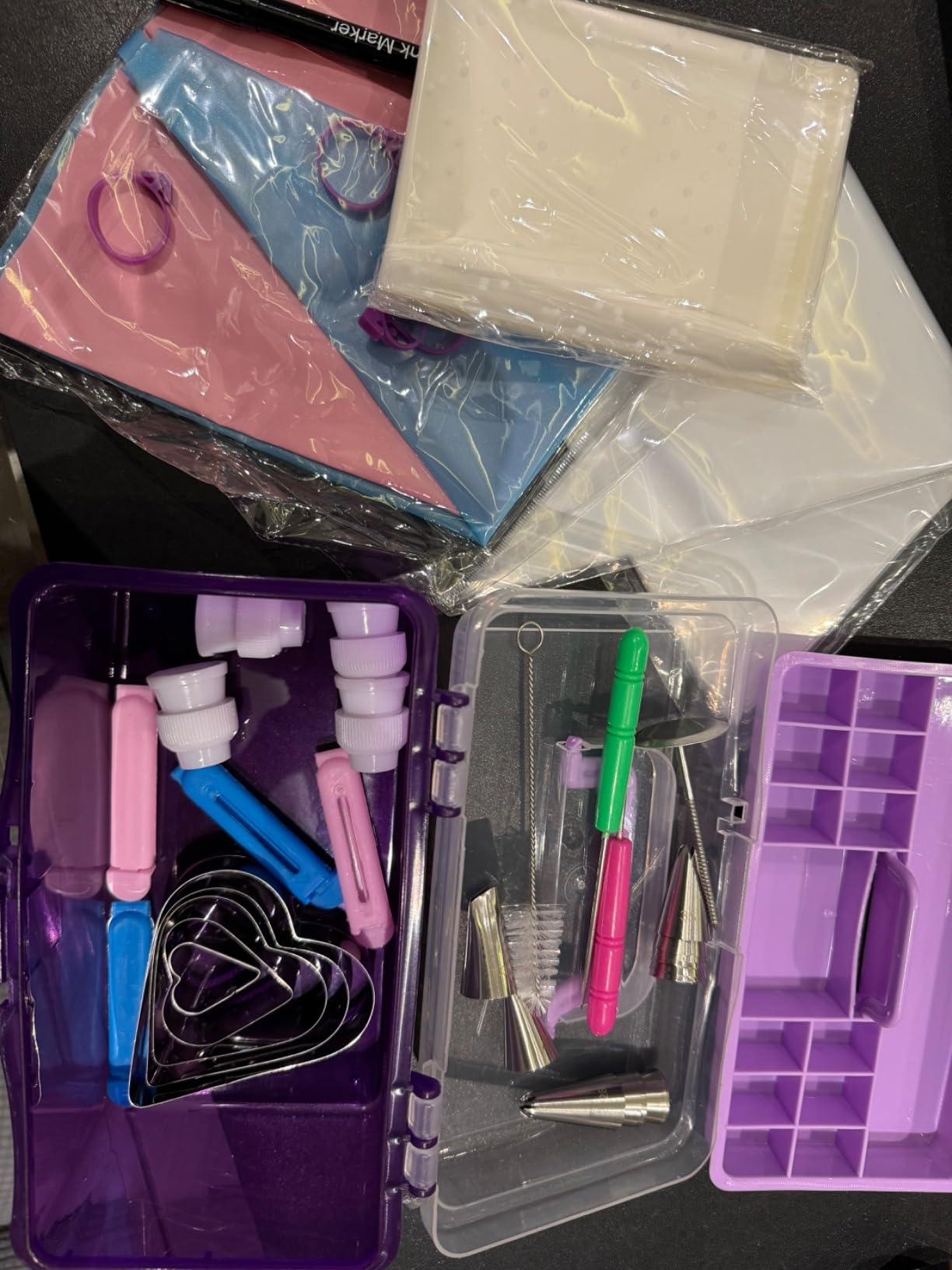 Cookie Decorating Kit 118pcs with Storage Case, Royal Sugar Piping Bags and Tips Icing Supplies Set, Turntable Scribe Decoration Tools for Kids & Cookie Holiday Christmas Valentine customer photo 1