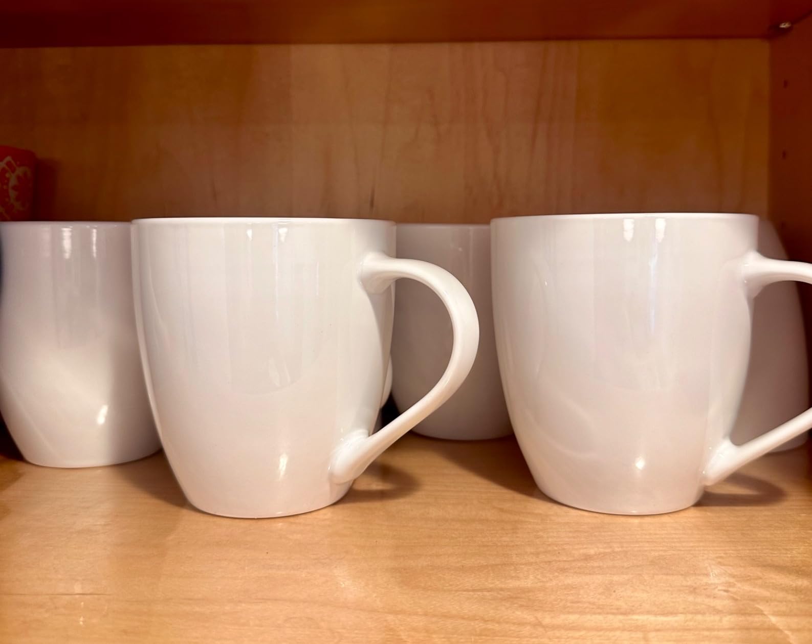 Mfacoy White Coffee Mugs Set of 4, 16 Ounce Mug with Handles, Ceramic Coffee Cups, Porcelain Mugs Sets, Large Coffee Mugs for Coffee, Tea, Hot Cocoa, Milk, Microwave and Dishwasher Safe - Customer Photo 1