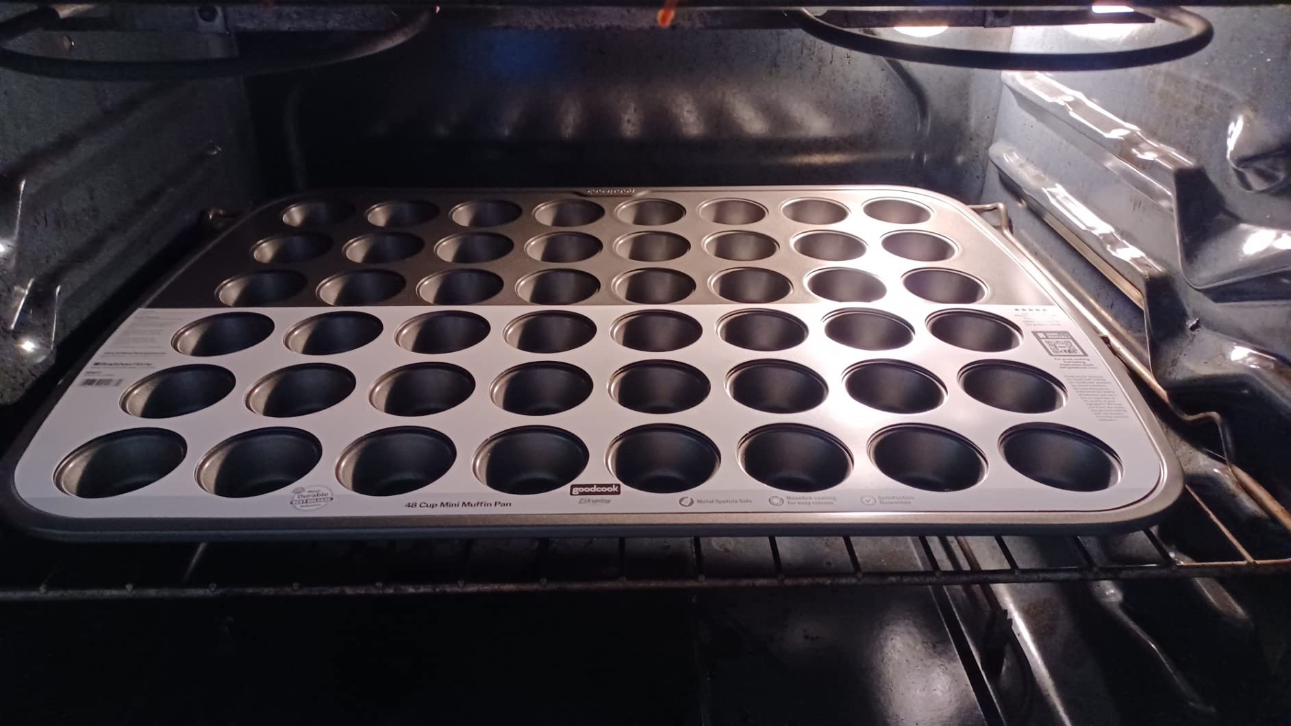 GoodCook 48-Cup Nonstick Steel Mini Cupcake and Muffin Pan, Gray customer photo 2