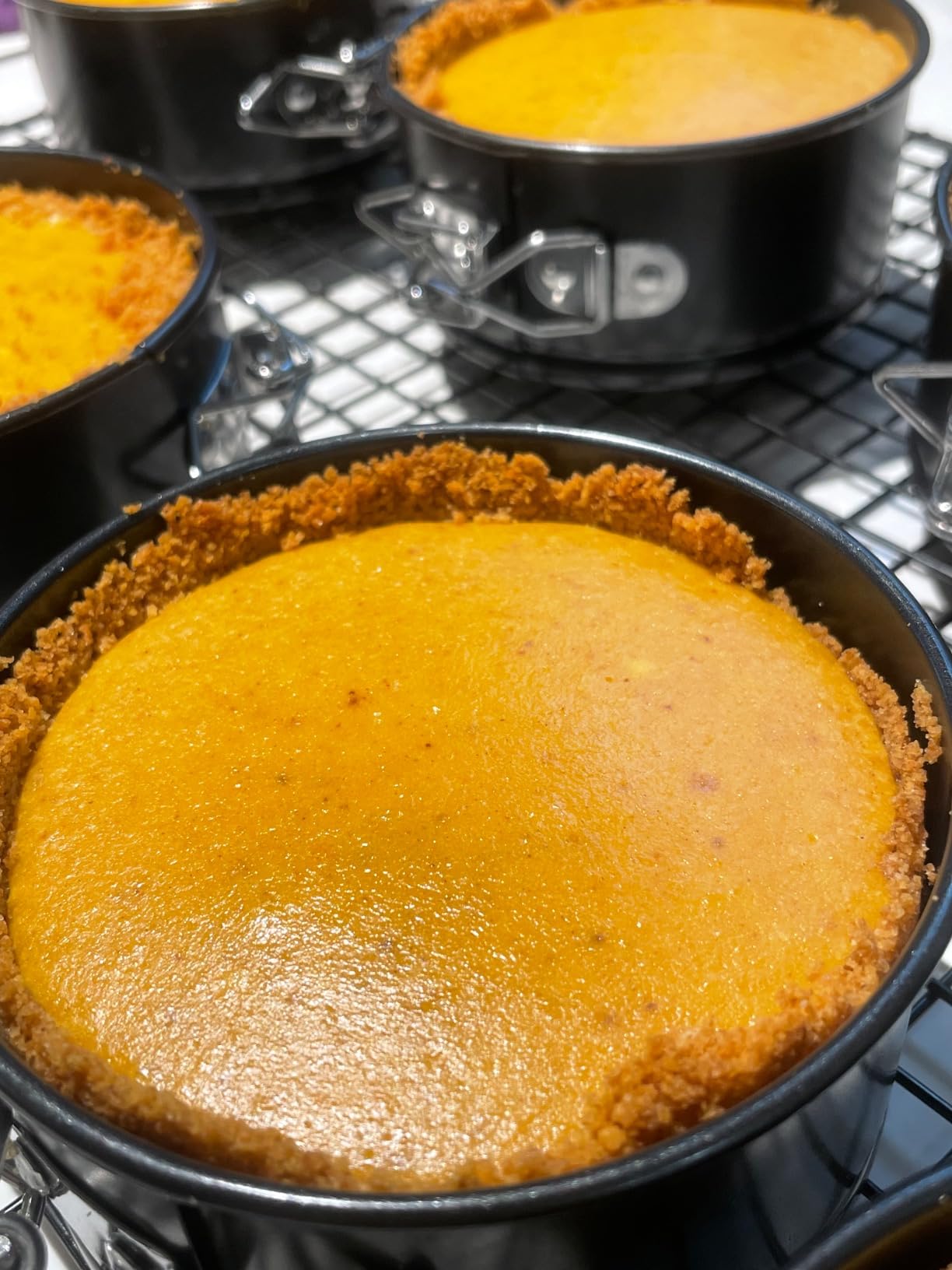 Sunnyray 8 Pcs 4 Inch Springform Pan for Baking Mini Cheesecake Pans with Removable Bottom Nonstick Leakproof Round Cake Mold Spring Form Molds for Mini Cheesecake Pizza and Quiches (Black) customer photo 2