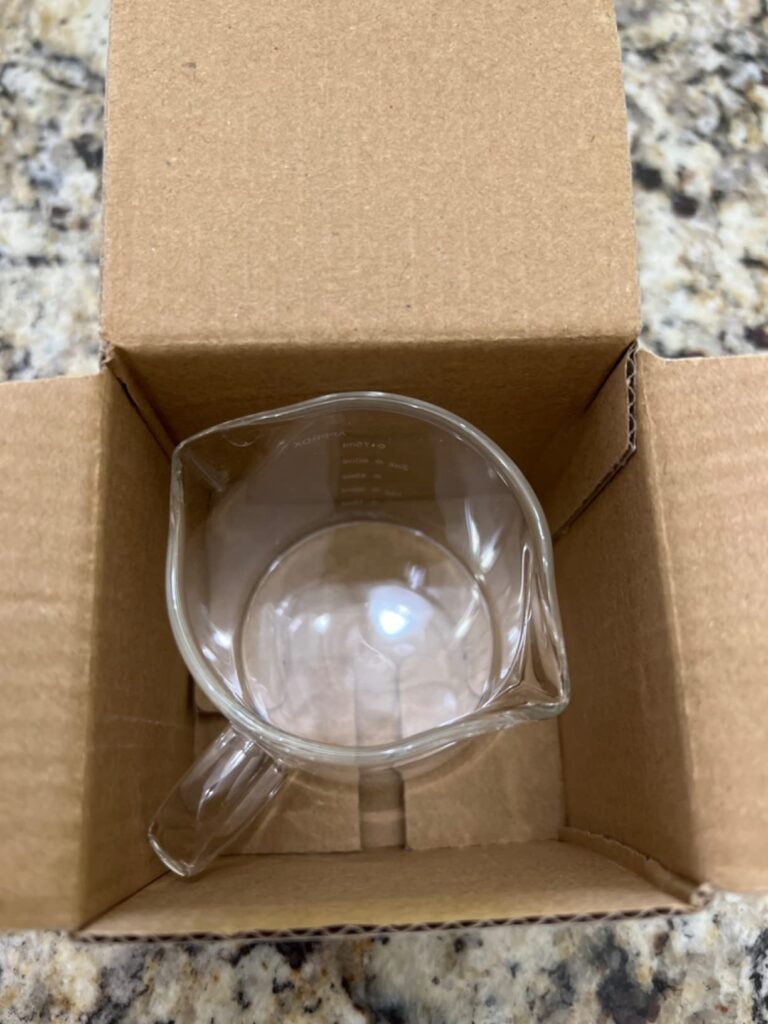 PARACITY Espresso Cup with Handle, 2.5 OZ Double Spout Clear Glass Measuring Cup with Dual Scale, Espresso Shot Glass with V-Shaped Mouth, Espresso Accessories - Customer Photo 3