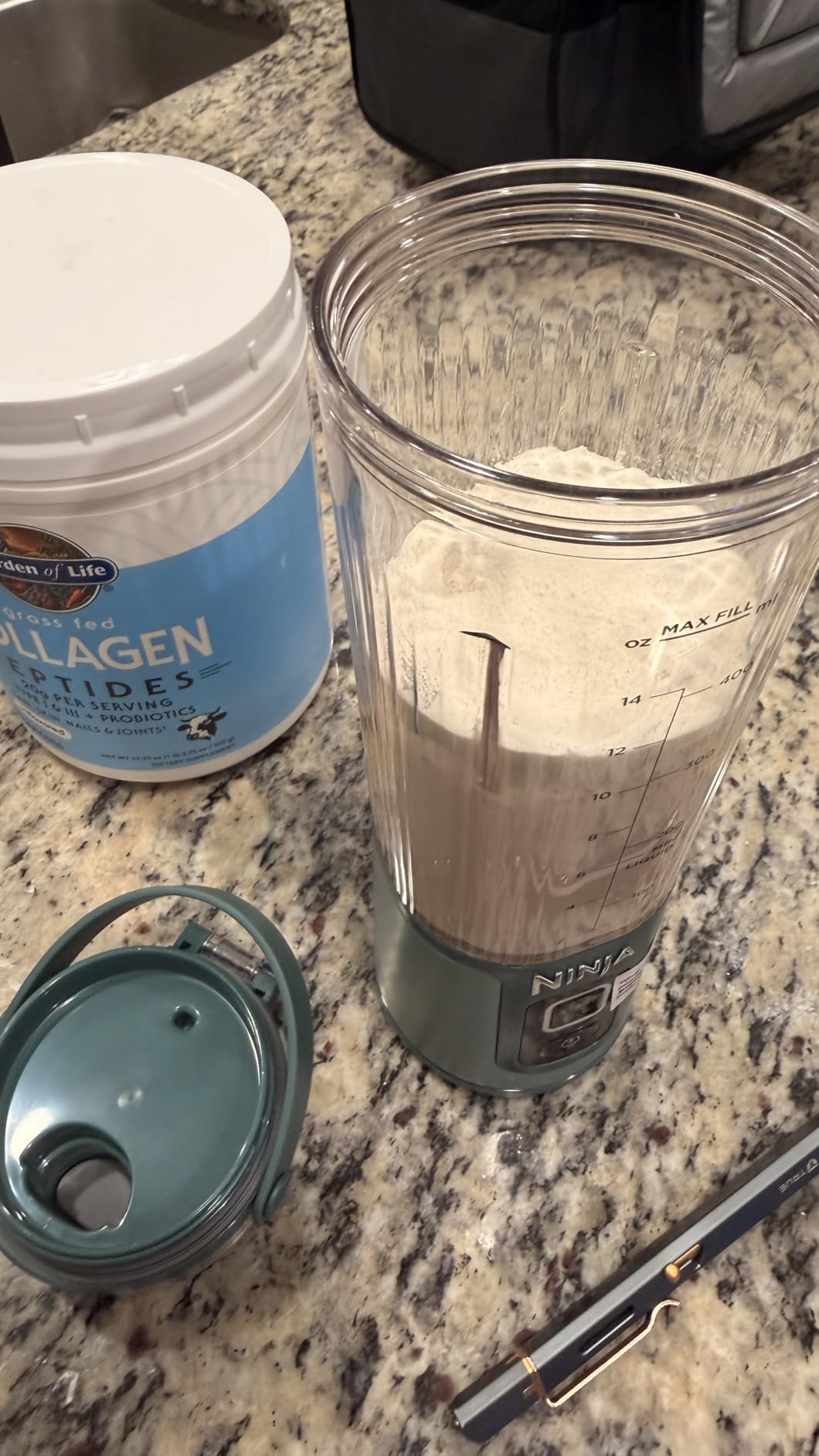 Ninja BC151NV Blast Portable Blender, Cordless, 18oz. Vessel, Personal Blender-for Shakes & Smoothies, BPA Free, Leakproof-Lid & Sip Spout, USB-C Rechargeable, Dishwasher Safe Parts, Denim Blue Customer Review Ninja BC151NV Blast Portable Blender, Cordless, 18oz. Vessel, Personal Blender-for Shakes & Smoothies, BPA Free, Leakproof-Lid & Sip Spout, USB-C Rechargeable, Dishwasher Safe Parts, Denim Blue - Customer Photo 1