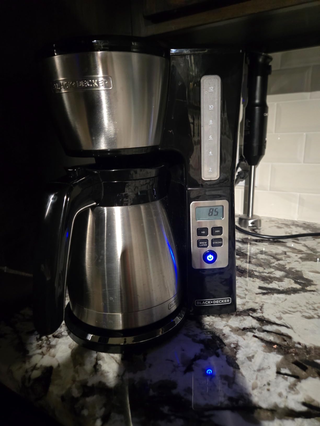BLACK+DECKER 12 Cup Thermal Programmable Coffee Maker with Brew Strength and VORTEX Technology, Black/Steel, CM2046S - Customer Photo 2