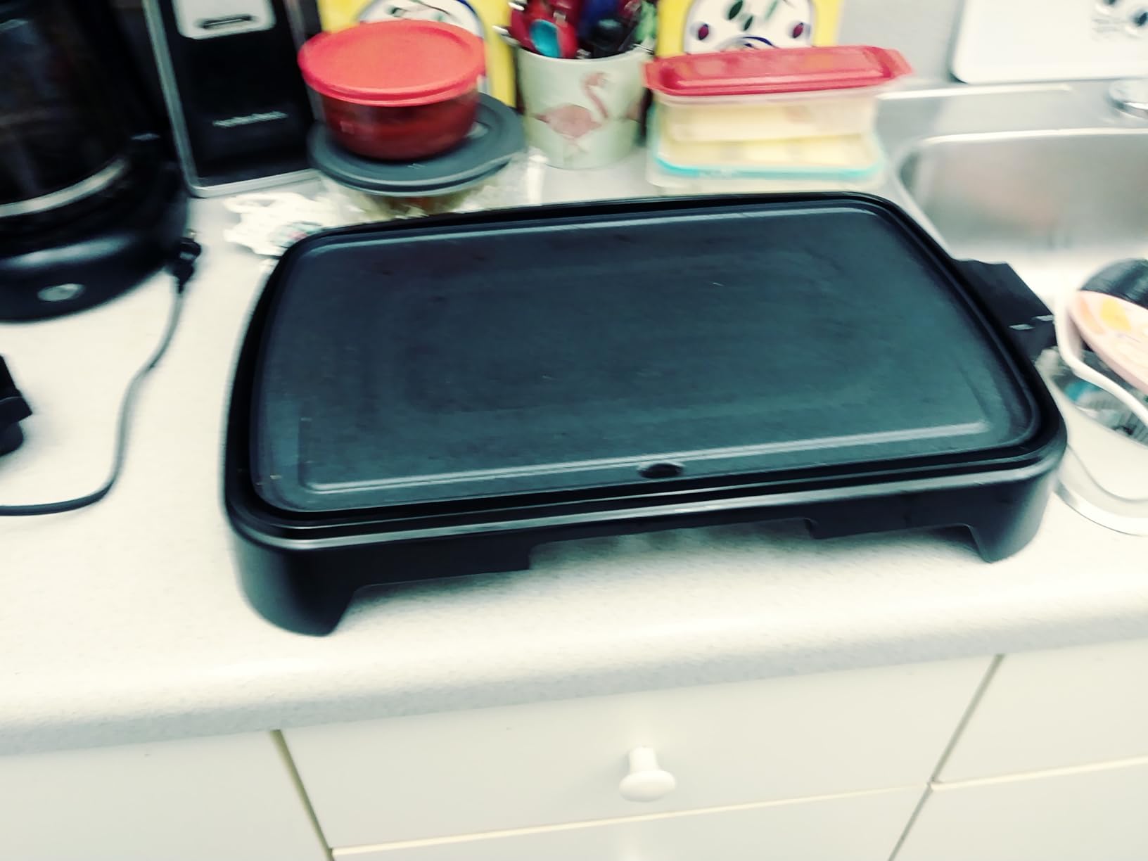 Chefman XL Electric Griddle with Removable Temperature Control, Immersible Flat Top Grill, Burger, Eggs, Pancake Griddle, Nonstick Extra Large Cooking Surface, Slide Out Drip Tray, 10 x 20 Inch Customer Review Chefman XL Electric Griddle with Removable Temperature Control, Immersible Flat Top Grill, Burger, Eggs, Pancake Griddle, Nonstick Extra Large Cooking Surface, Slide Out Drip Tray, 10 x 20 Inch - Customer Photo 4