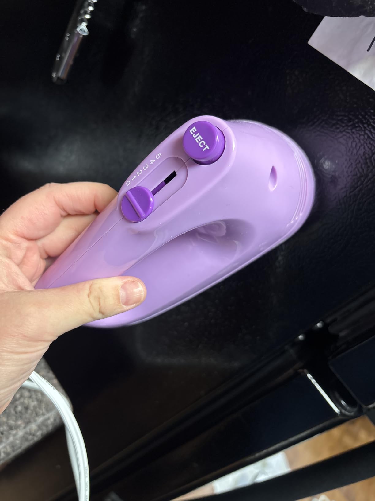 Electric Hand Mixer with Stainless Steel Whisk, Dough Hook Attachment and Storage Bag, Handheld Mixer for Baking Cakes, Eggs, Cream Food Mixers. Turbo Boost /5 Speed Kitchen Blender PINK - Customer Photo 1