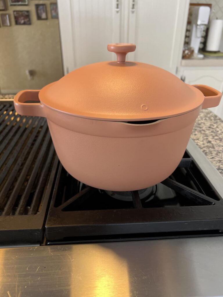 Our Place Perfect Pot - 5.5 Qt. Nonstick Ceramic Sauce Pan with Lid | Versatile Cookware for Stovetop and Oven | Steam, Bake, Braise, Roast | PTFE and PFOA-Free | Toxin-Free Customer Review Our Place Perfect Pot - 5.5 Qt. Nonstick Ceramic Sauce Pan with Lid | Versatile Cookware for Stovetop and Oven | Steam, Bake, Braise, Roast | PTFE and PFOA-Free | Toxin-Free - Customer Photo 0