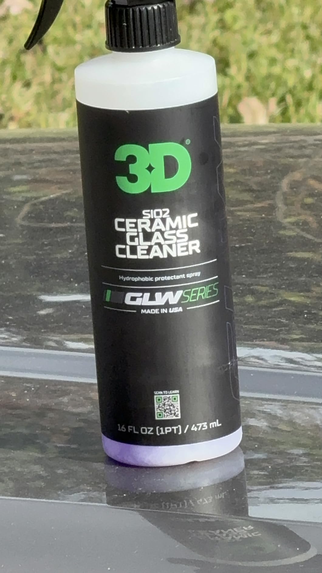 3D SiO2 Ceramic Glass Cleaner, GLW Series | Water & Rain Repellent | All-Weather Protective Ceramic Glass Cleaner | Safe for Tinted, Non-Tinted Windows & Mirrors | DIY Car Detailing | 16 oz - Customer Photo 2