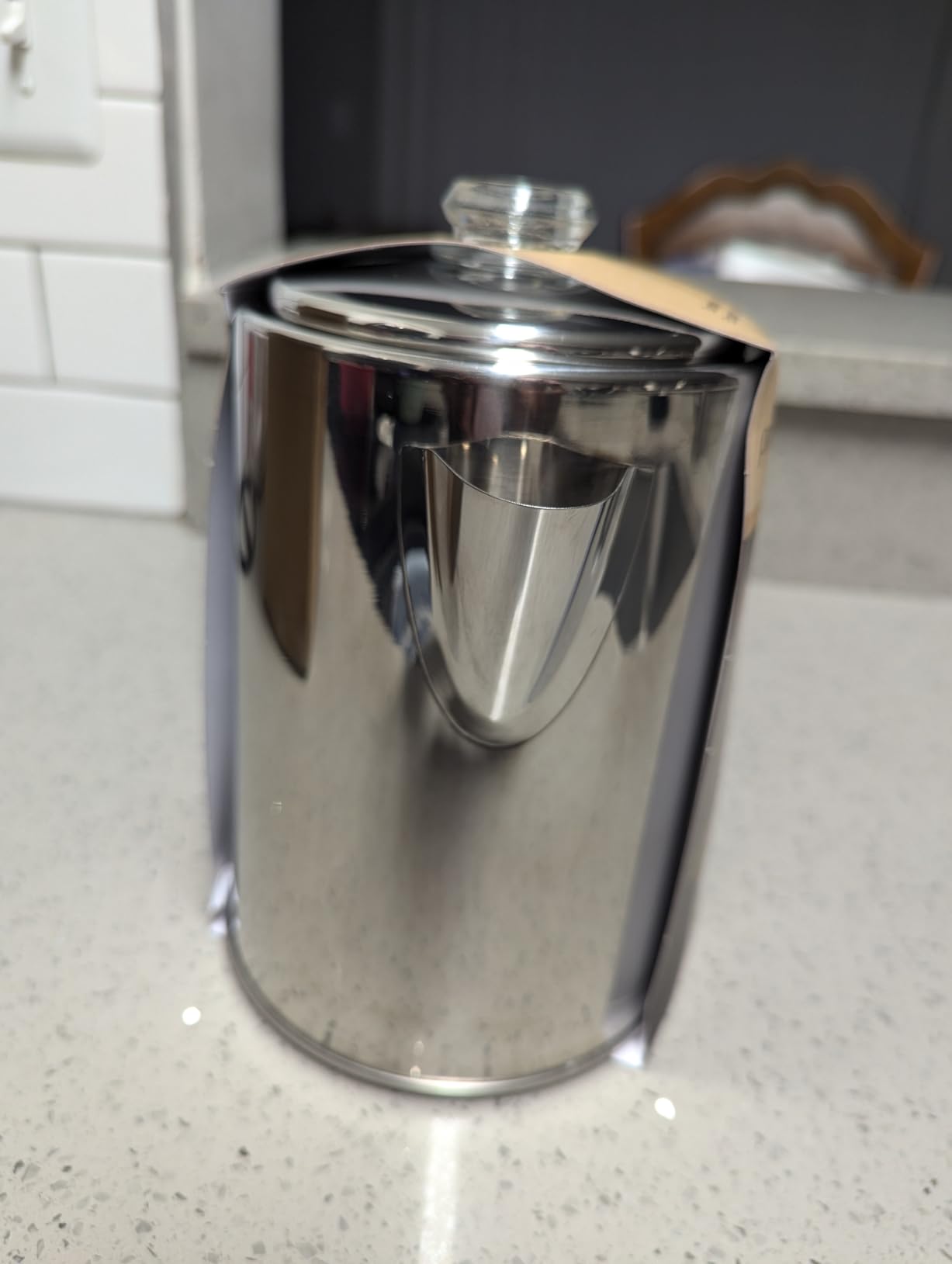 Primula Stovetop Coffee Percolator, Premium Stainless Steel Coffee Maker with Reusable Filter Basket, Non-Drip Spout, Glass Knob Brew Indicator and Heat Resistant Handle, Dishwasher Safe, 8 Cup - Customer Photo 2