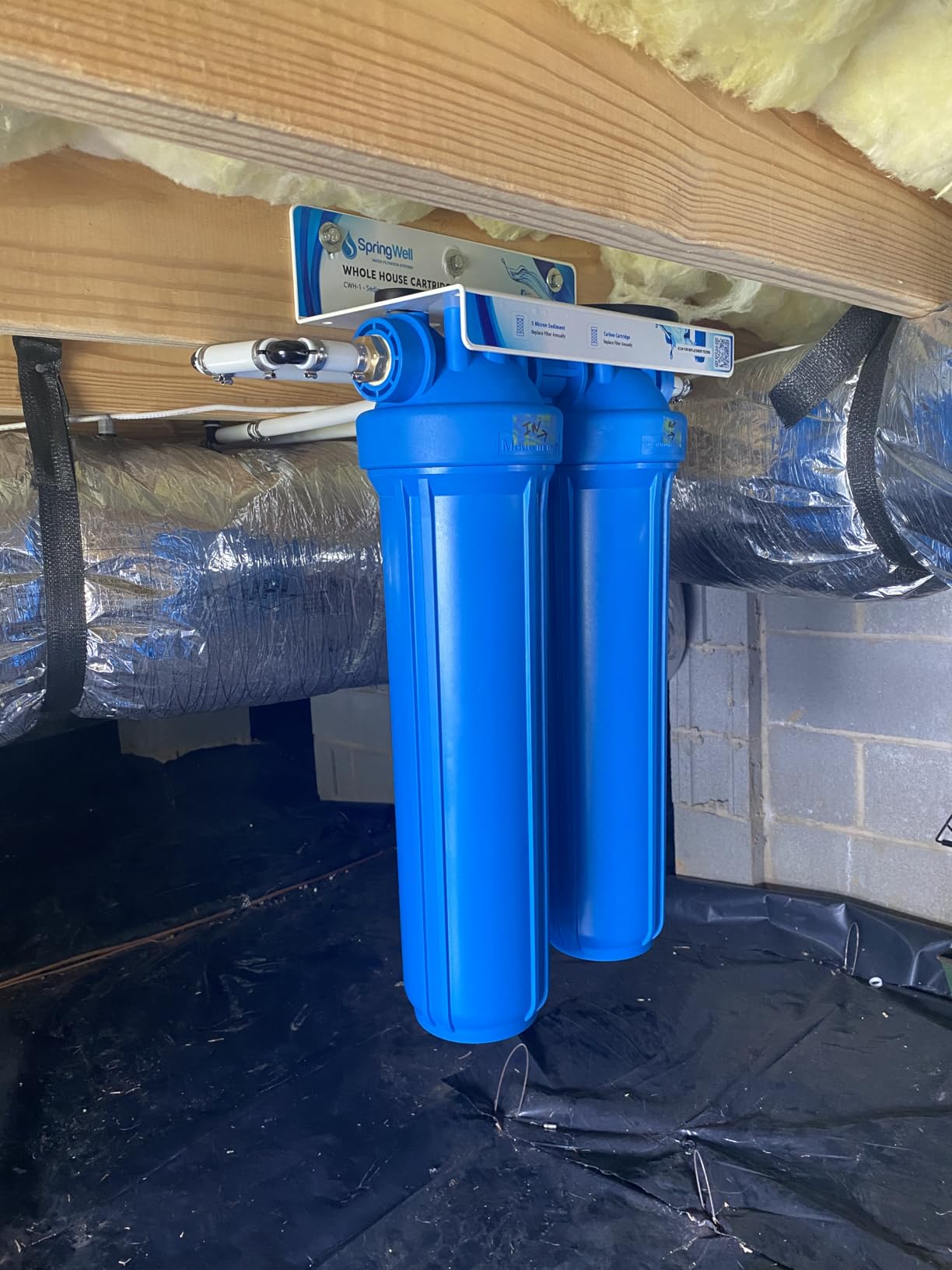 SpringWell Whole House Water Filter Cartridge System - Carbon + Sediment Filter + Salt Free Softener + VOCs/Lead Customer Review SpringWell Whole House Water Filter Cartridge System - Carbon + Sediment Filter + Salt Free Softener + VOCs/Lead - Customer Photo 1