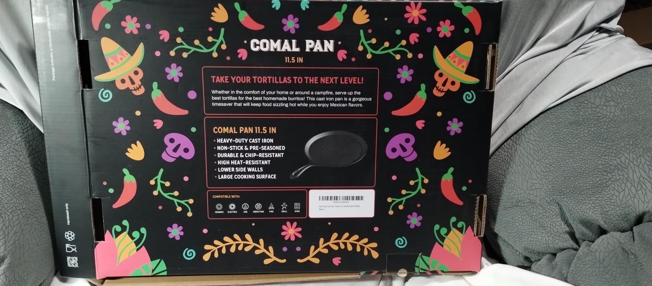 Uno Casa Cast Iron Comal Pan 11.5 Inch - Skillet for Roti, Tawa/Dosa Pan Pataconera, Comales para Tortillas - Cast Iron Pizza Pan - Comal Para Tortillas Grande Customer Review Uno Casa Cast Iron Comal Pan 11.5 Inch - Skillet for Roti, Tawa/Dosa Pan Pataconera, Comales para Tortillas - Cast Iron Pizza Pan - Comal Para Tortillas Grande - Customer Photo 1