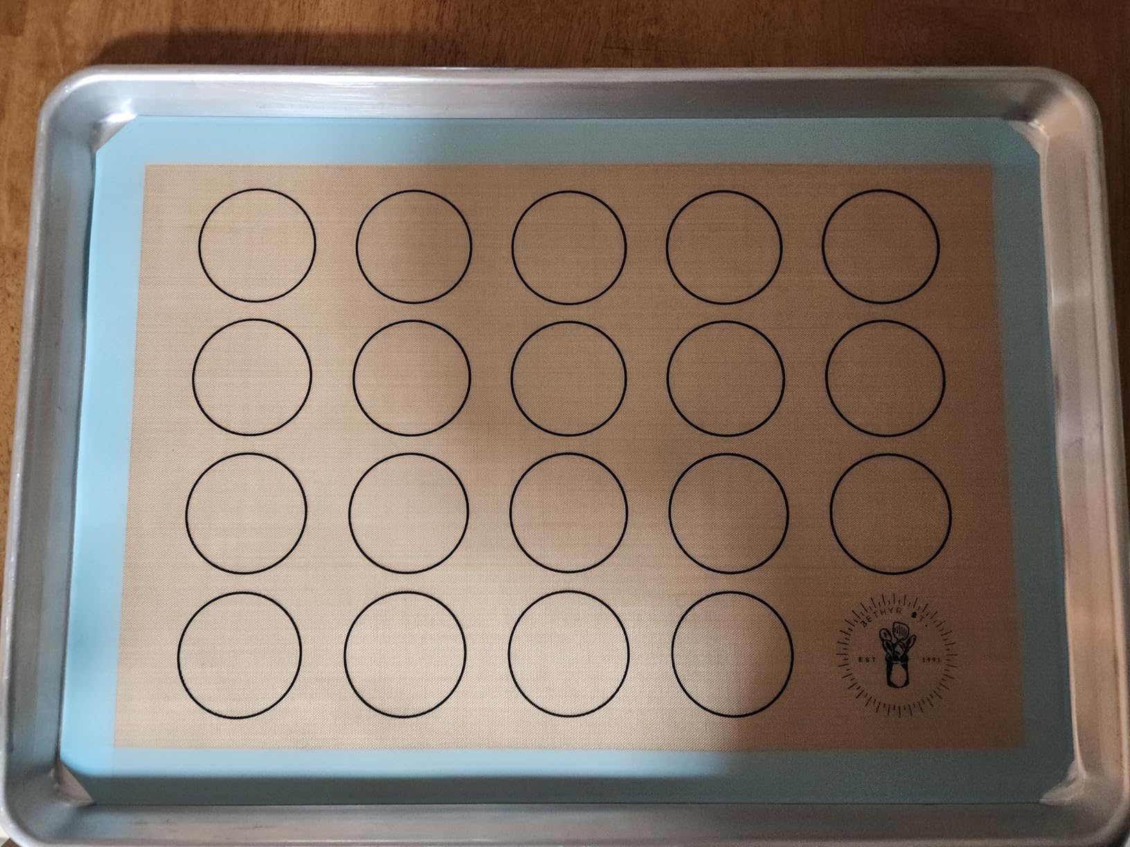 Macaron Silicone Baking Mats - Non-Stick Macaron Mat for Easy Baking | Heat Resistant & Dishwasher Safe Macaron Baking Mat | Reusable & Eco-Friendly, 1/2 Sheet Size - Pack of 4 - for Cookies & More customer photo 1