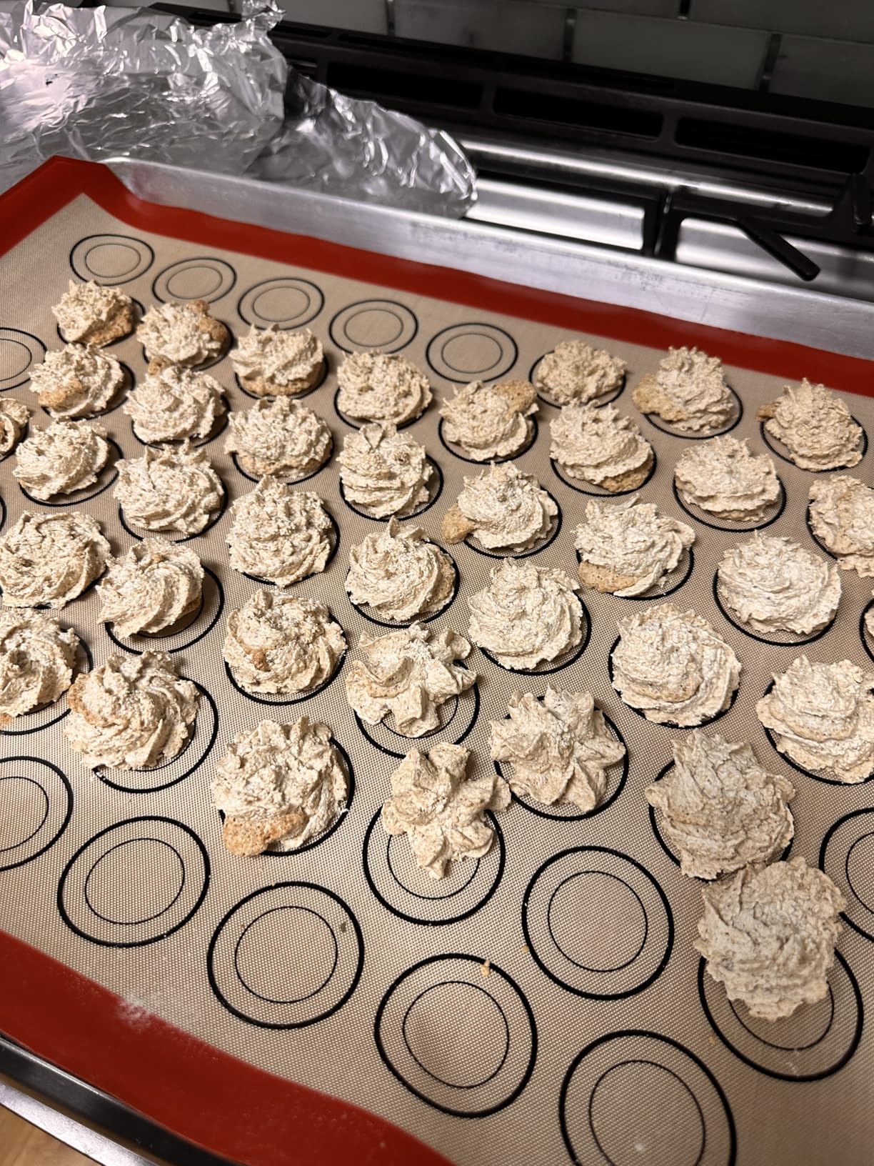 Macaron Silicone Baking Mats - Non-Stick Macaron Mat for Easy Baking | Heat Resistant & Dishwasher Safe Macaron Baking Mat | Reusable & Eco-Friendly, 1/2 Sheet Size - Pack of 4 - for Cookies & More customer photo 2