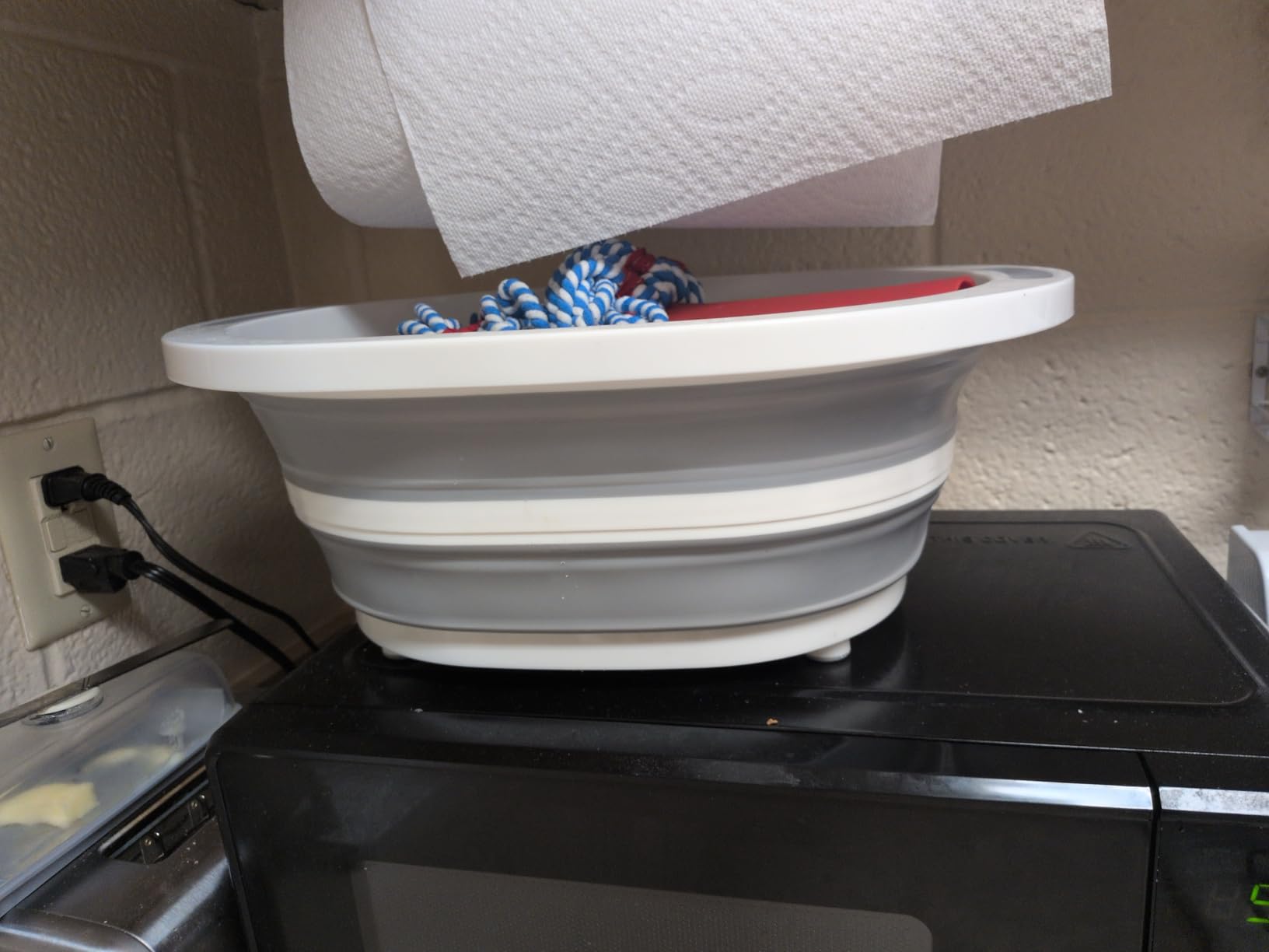 Collapsible Wash Basin, 7.5L Dish Tub Sink Basin Folding Dish Pans for Kitchen Sink, 2-in-1 Dishpan + Cutting Board, Portable Sink Dish Basin for Camping BBQ Prep Tub Washing Bin Bucket for Cleaning - Customer Photo 3