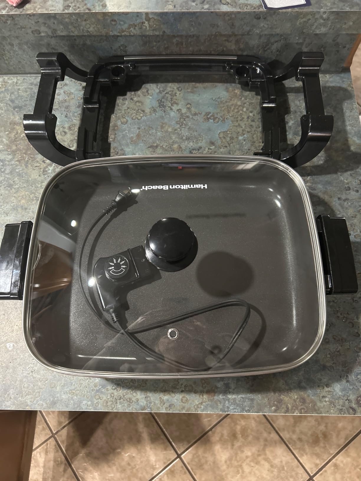 Hamilton Beach Electric Skillet with PFAS-Free Durathon Ceramic Coating, Removable 12x15