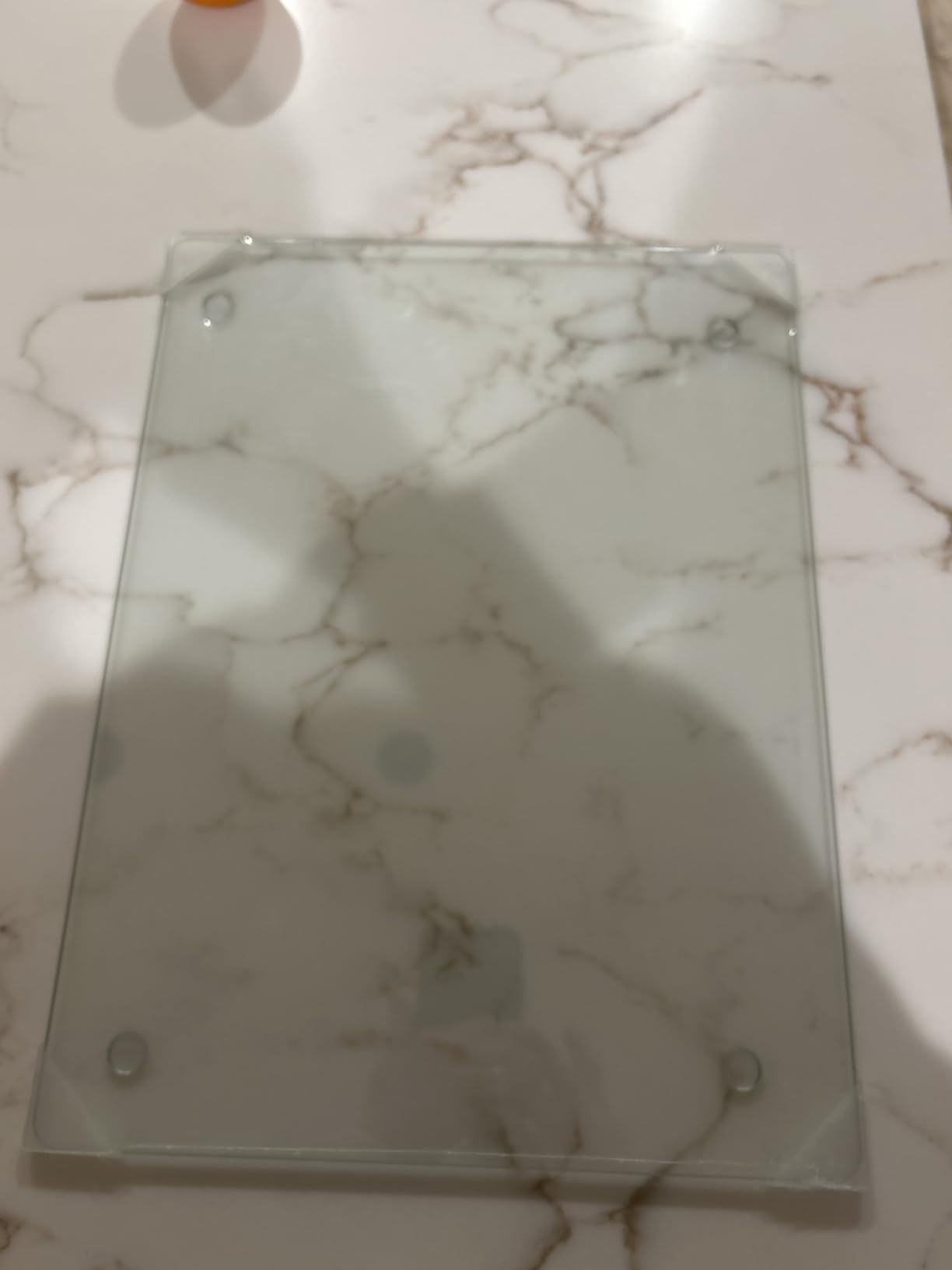Tempered Glass Cutting Board for Kitchen, Clear Glass Board for Countertop, Heat Resistant, with Non-Slip Feet, 12x16 Tempered Glass Cutting Board for Kitchen, Clear Glass Board for Countertop, Heat Resistant, with Non-Slip Feet, 12x16