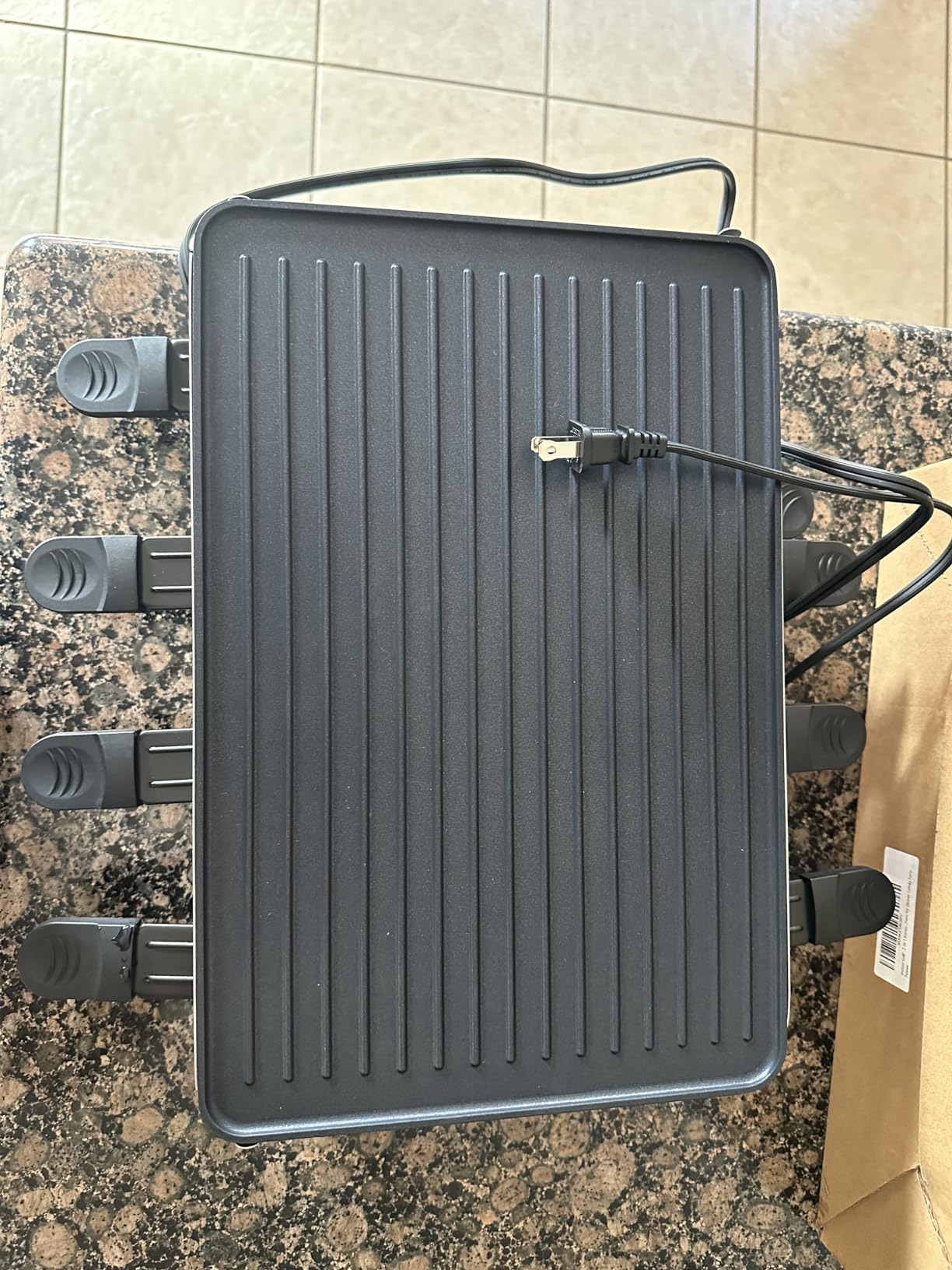 Raclette Table Grill, Indoor Grill Korean BBQ Grill Electric Griddle, 2 in 1 Electric Griddle Nonstick with 8 Raclette Cheese Pans Adjustable Temperature Control 1300W Ideal for Family Party Fun customer photo 2