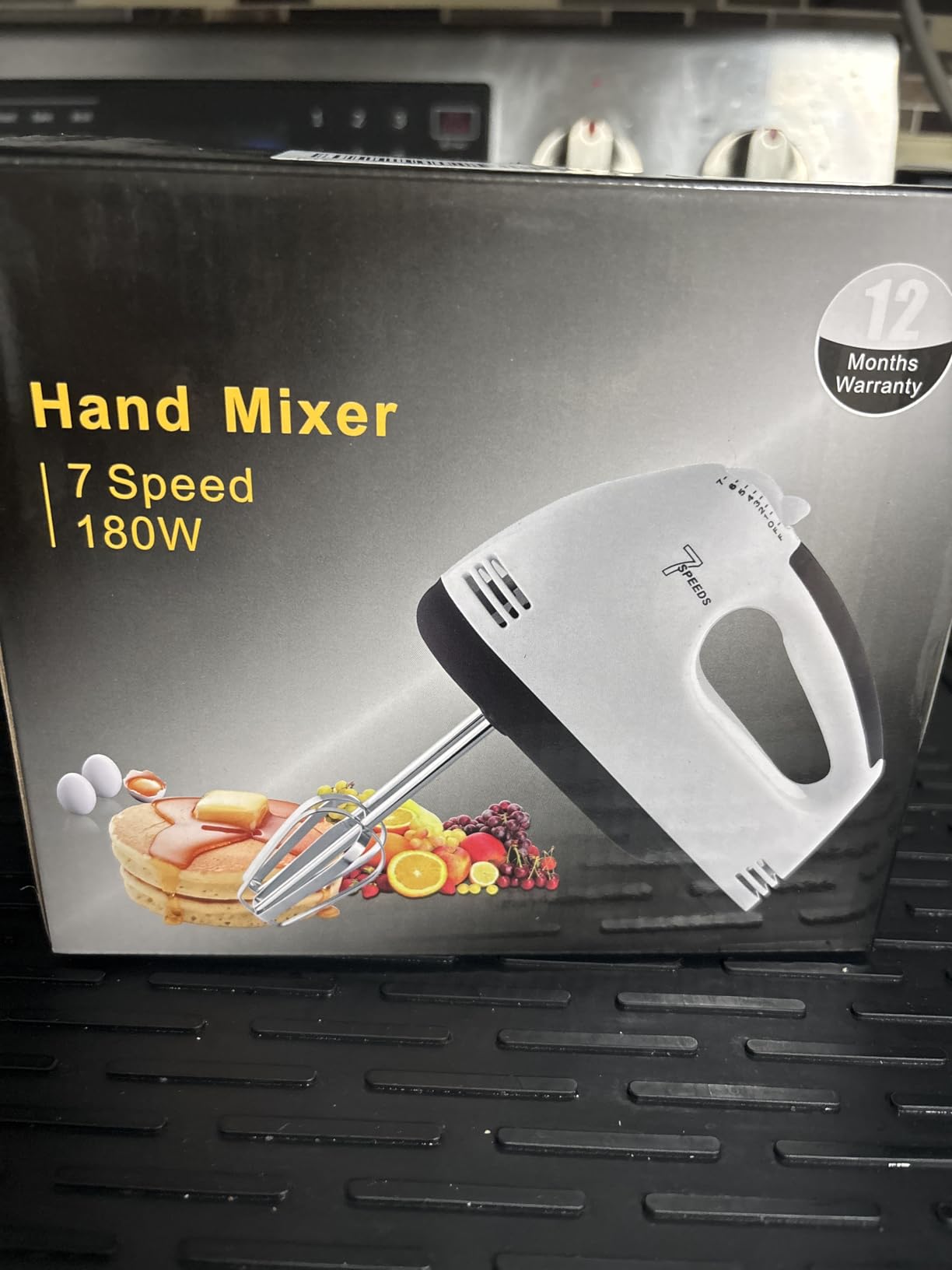 Electric Hand mixer - 7 Adjustable Speed 180W Handheld Mixer Electric Whisk with 5 Stainless Steel Accessories, Turbo Boost/Self-Control Speed + Eject Button Food Beater for Cakes Eggs - Customer Photo 0