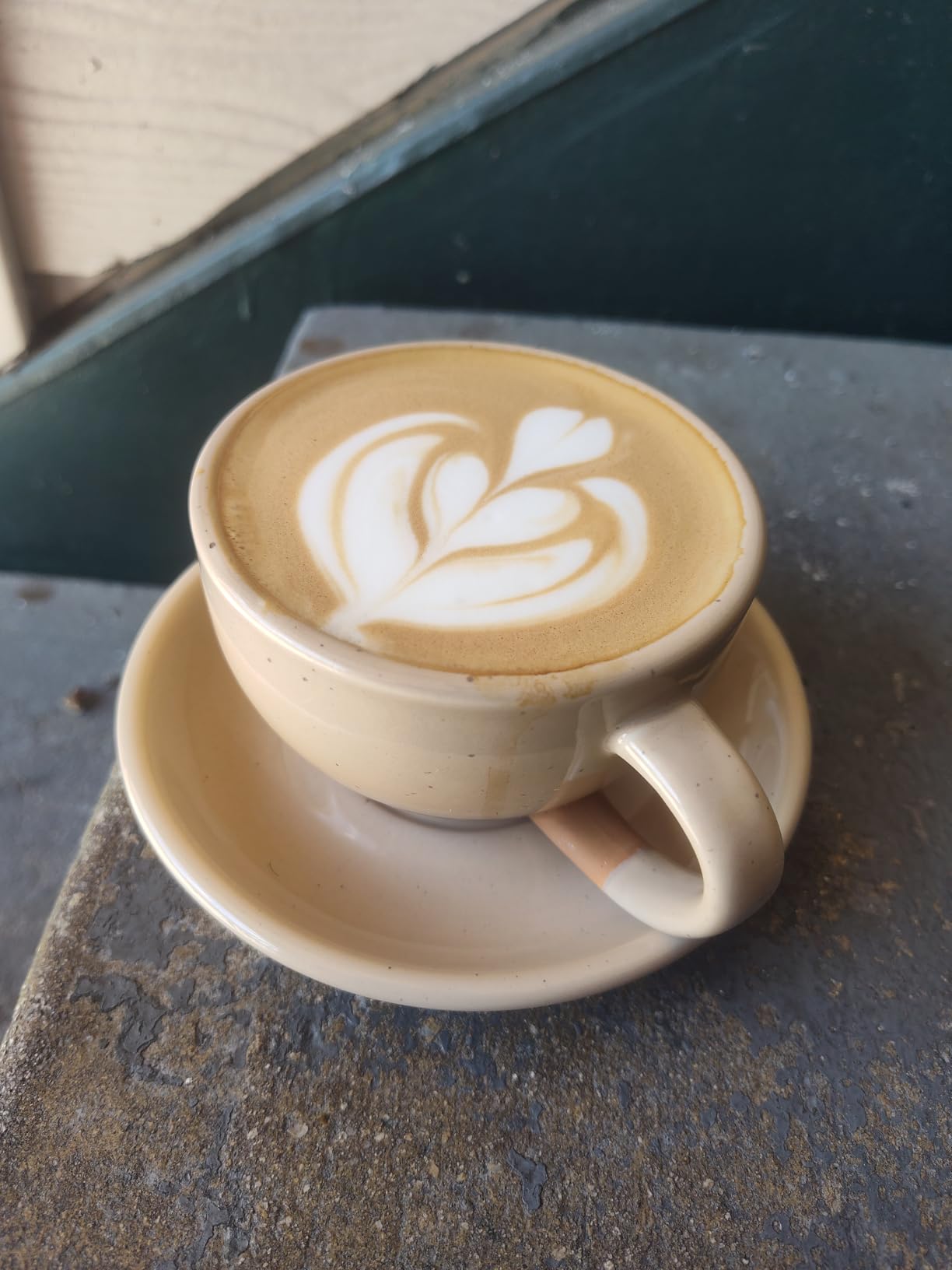 MORA Ceramic Latte Art Mug With Saucer - 10.5 oz, Round Bottom For Perfect Pours - Cafe Cups for Cappuccino, Espresso, Coffee, Tea etc - Porcelain Set for Baristas, Great Gift - Charcoal Customer Review MORA Ceramic Latte Art Mug With Saucer - 10.5 oz, Round Bottom For Perfect Pours - Cafe Cups for Cappuccino, Espresso, Coffee, Tea etc - Porcelain Set for Baristas, Great Gift - Charcoal - Customer Photo 1