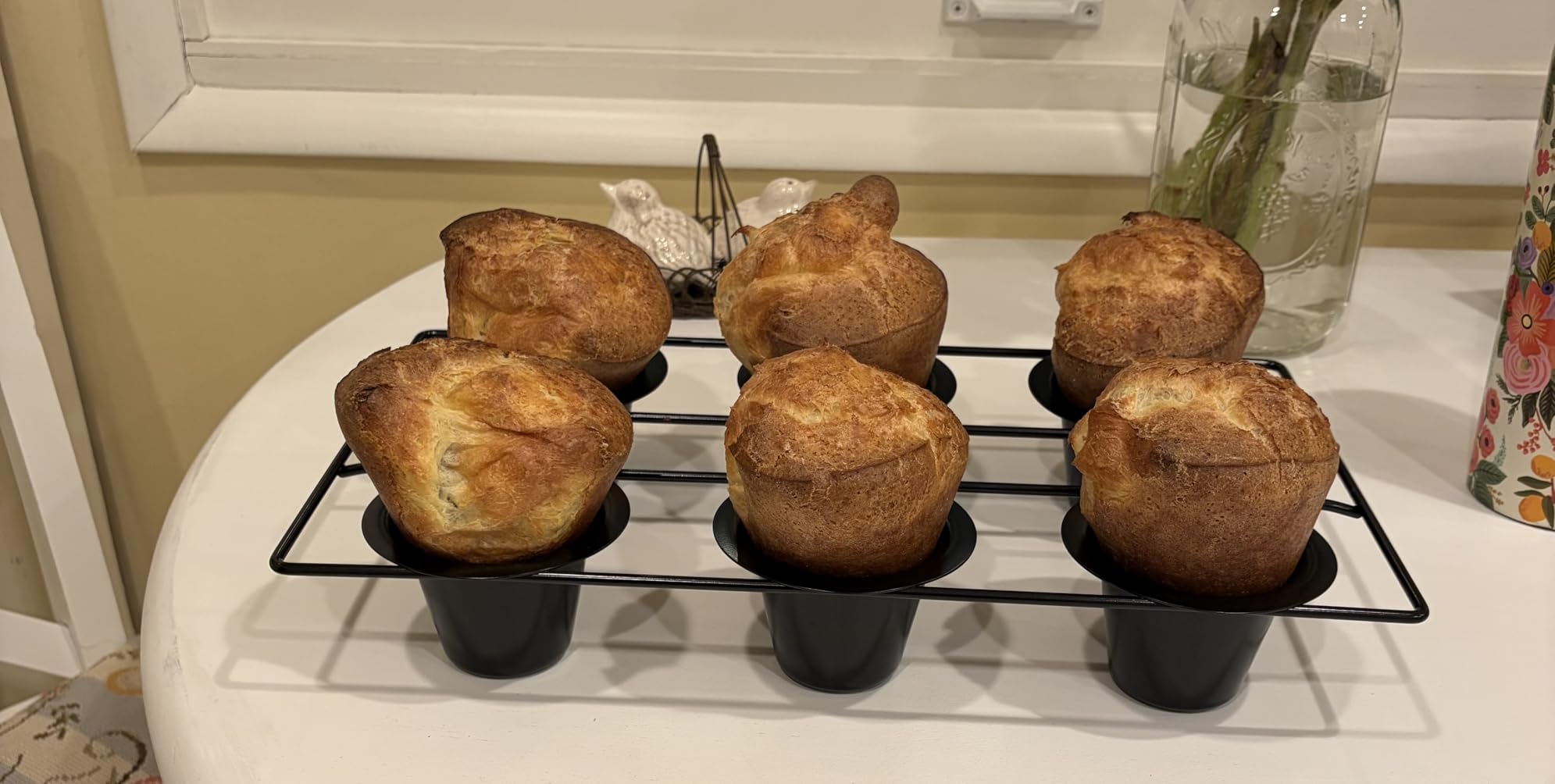 EVODAE® Popover Pans Set of 2 - 12-Cup (2×6) Pro-Grade Carbon Steel, Strong & Durable Build - Nonstick, PFOA & PTFE Free - Popover & Yorkshire Pudding Pan - Carefully Packaged in a Clean Black Box customer photo 1