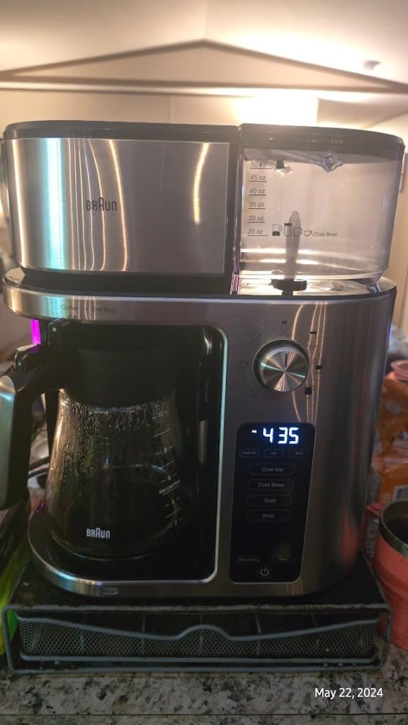 Braun MultiServe Plus 10-Cup Drip Coffee Maker - Hot & Cold Multi-Serve Brewer with Timer and Auto Start, Hot Water Dispenser, Over Ice Function, Stainless Steel & Pod-Free Design, KF9370SI - Customer Photo 0