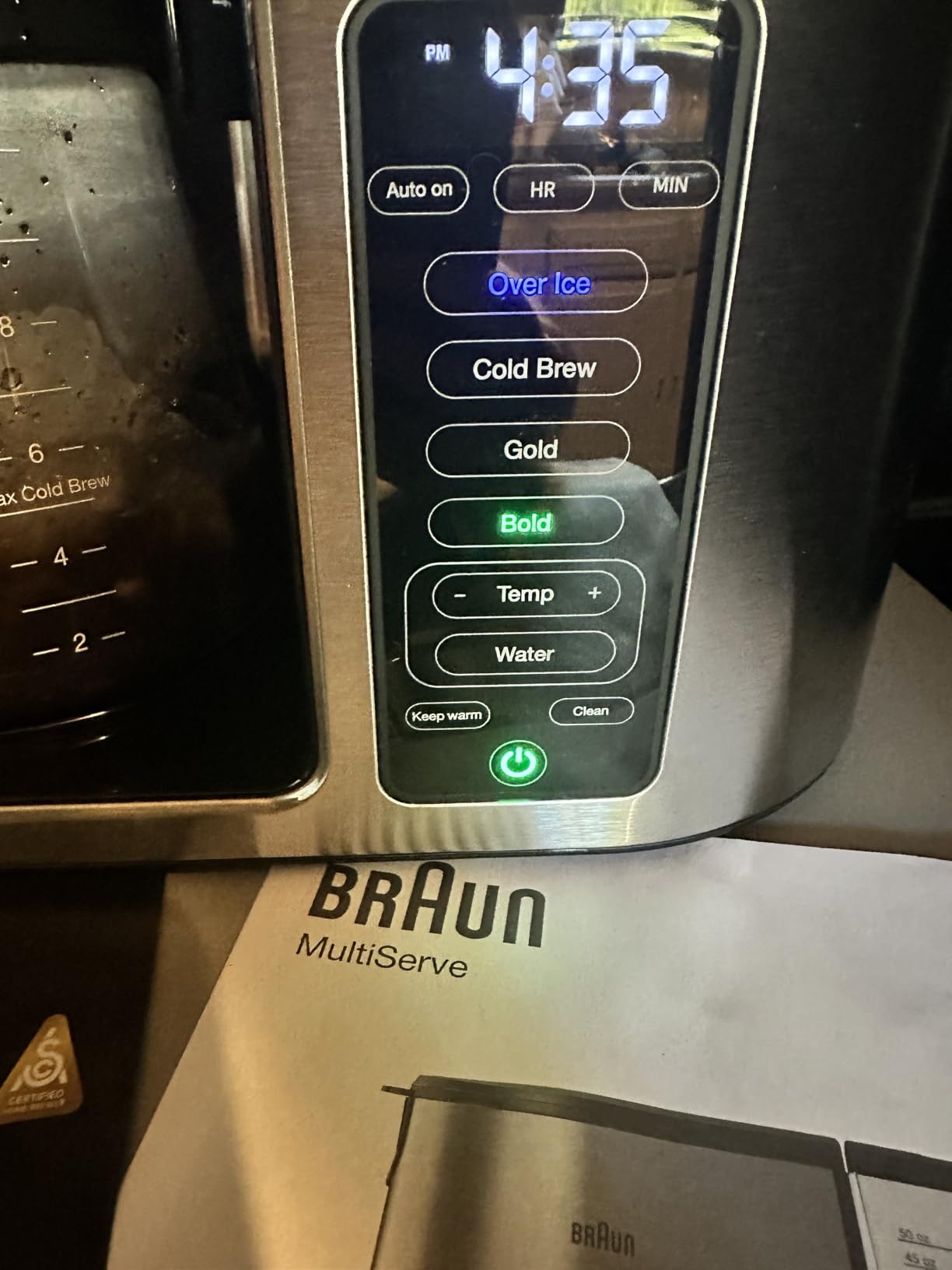 Braun MultiServe Plus 10-Cup Drip Coffee Maker - Hot & Cold Multi-Serve Brewer with Timer and Auto Start, Hot Water Dispenser, Over Ice Function, Stainless Steel & Pod-Free Design, KF9370SI - Customer Photo 4